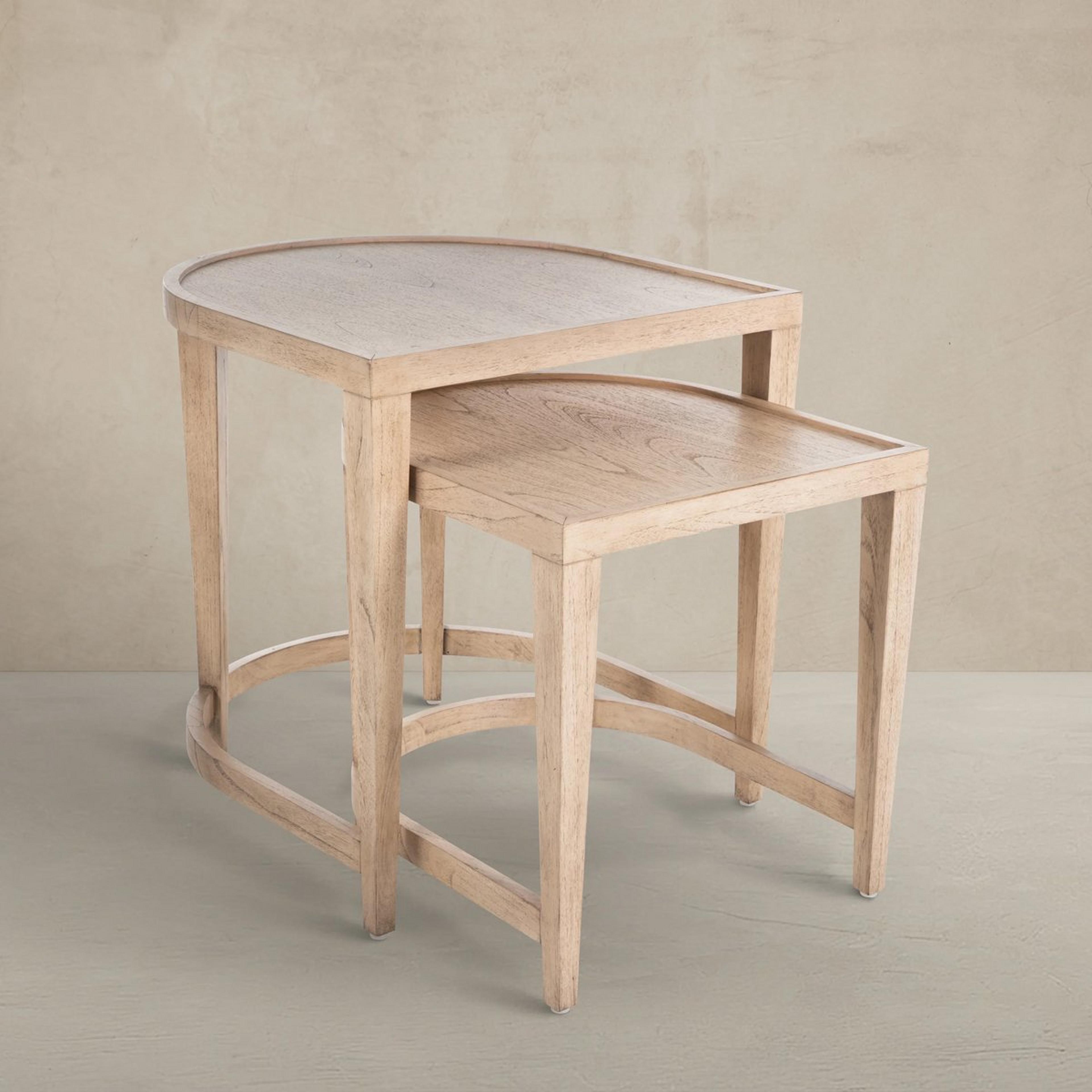 A Clements Nesting End Table - Set of 2 with Light Natural color