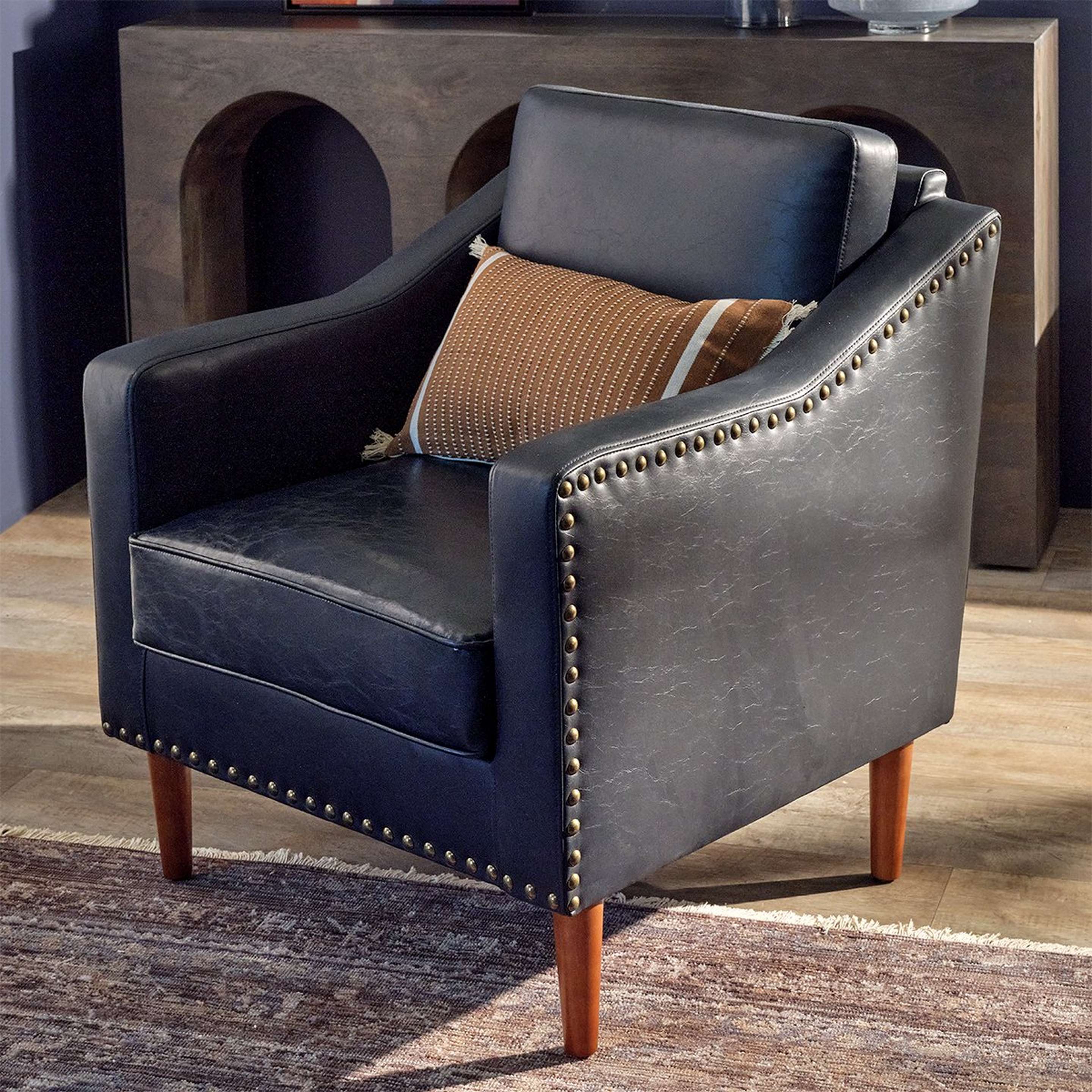 A Williams Accent Chair with Navy Blue color