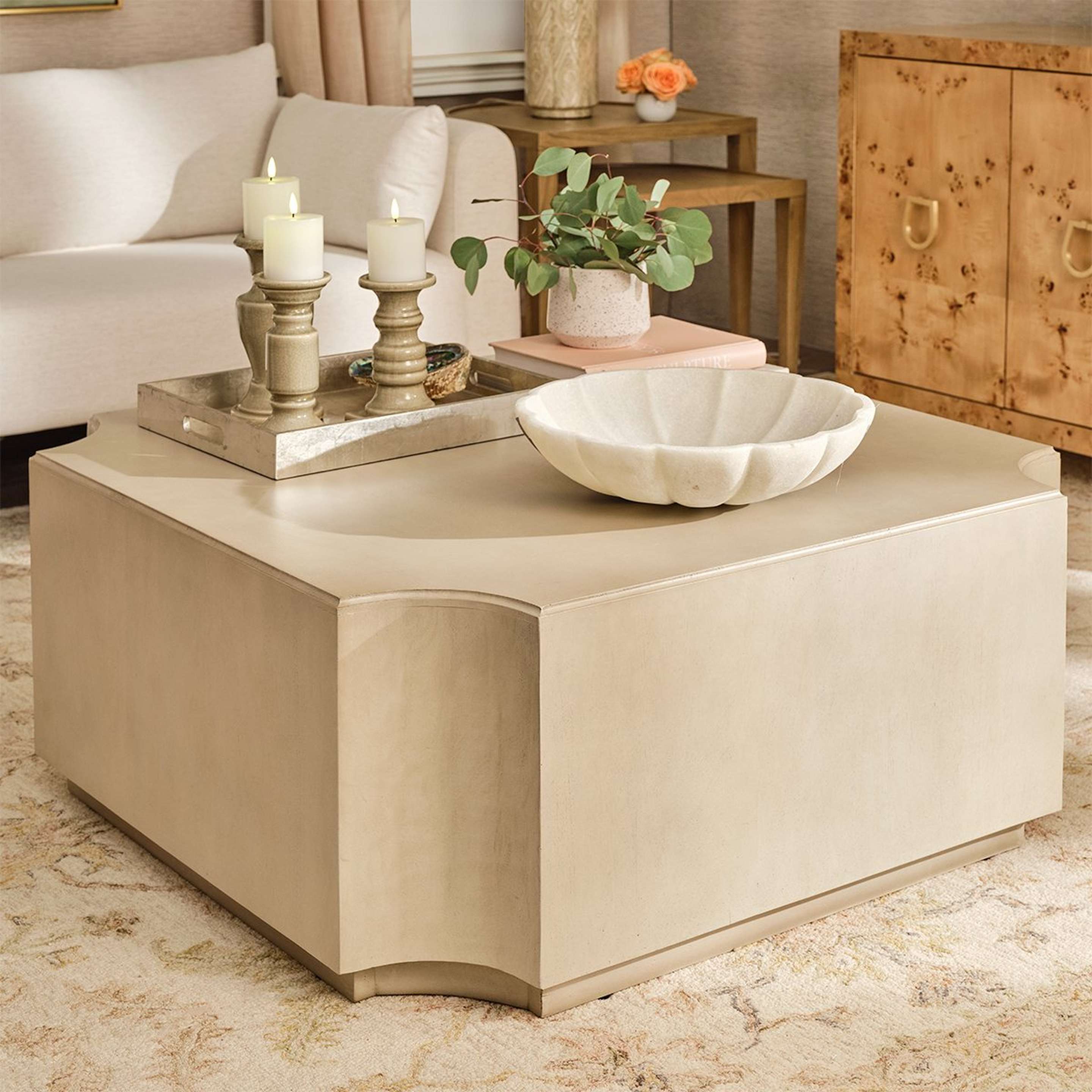 A Odyn Coffee Table with Cream color