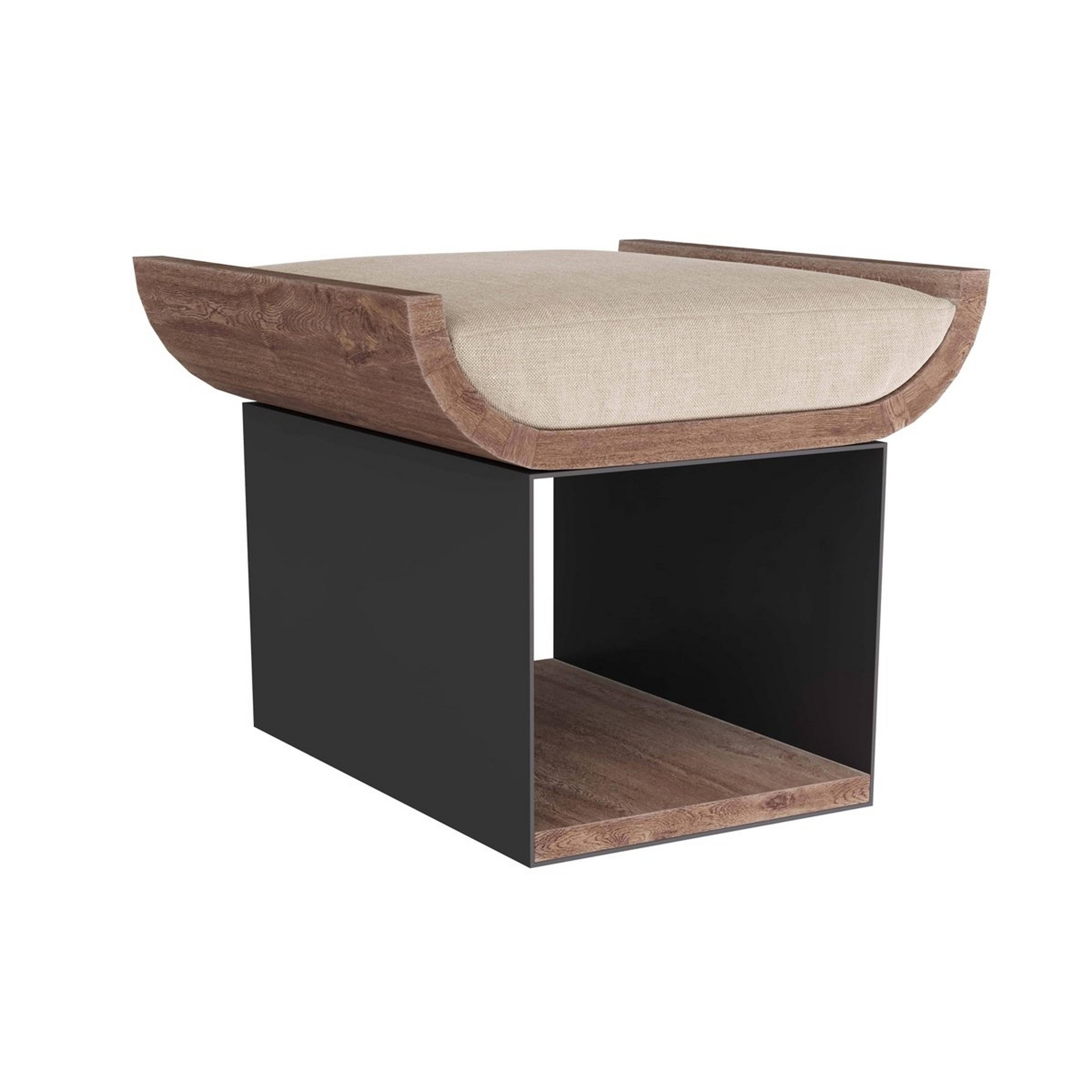 A Brandermill Stool with Iron / Wood color