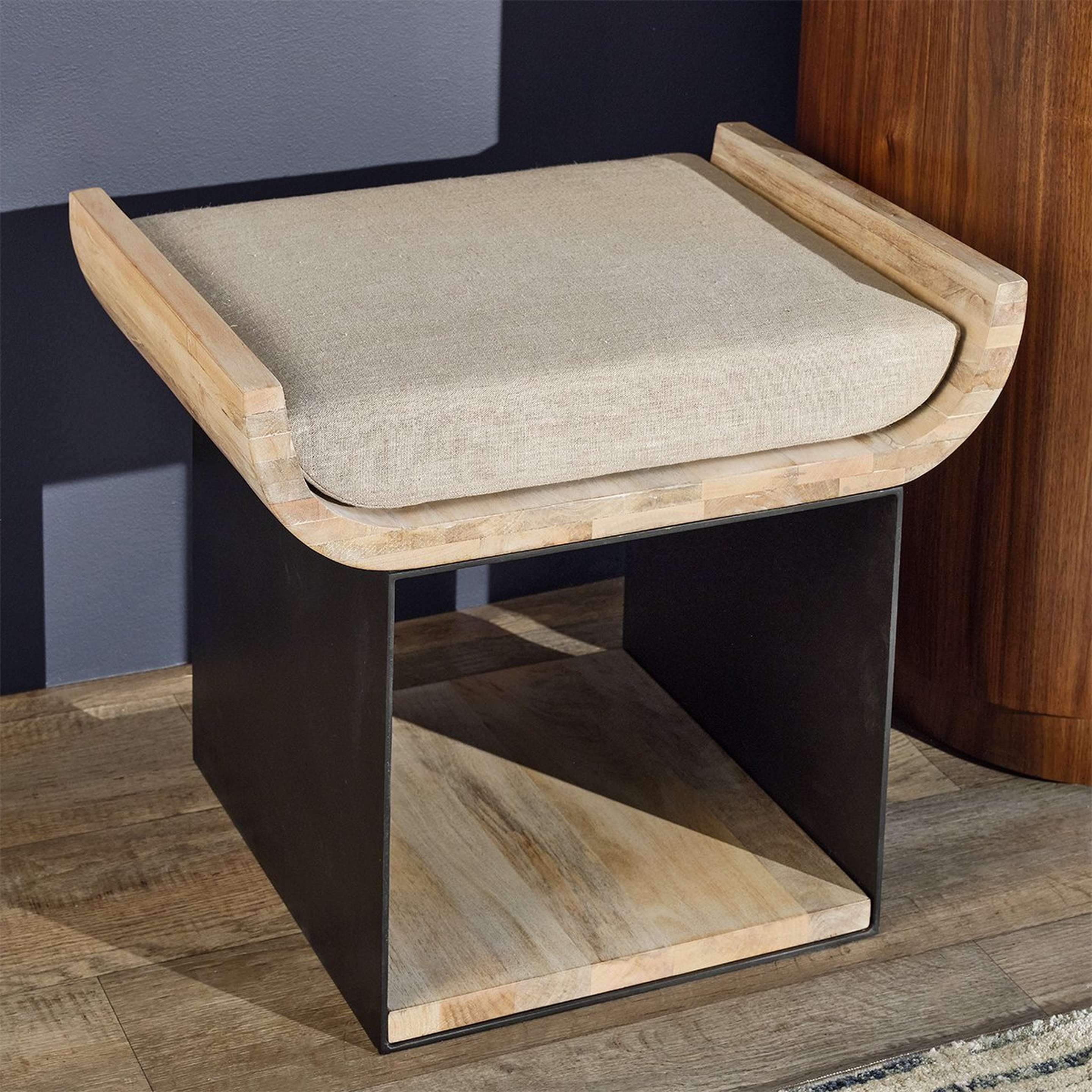 A Brandermill Stool with Iron / Wood color