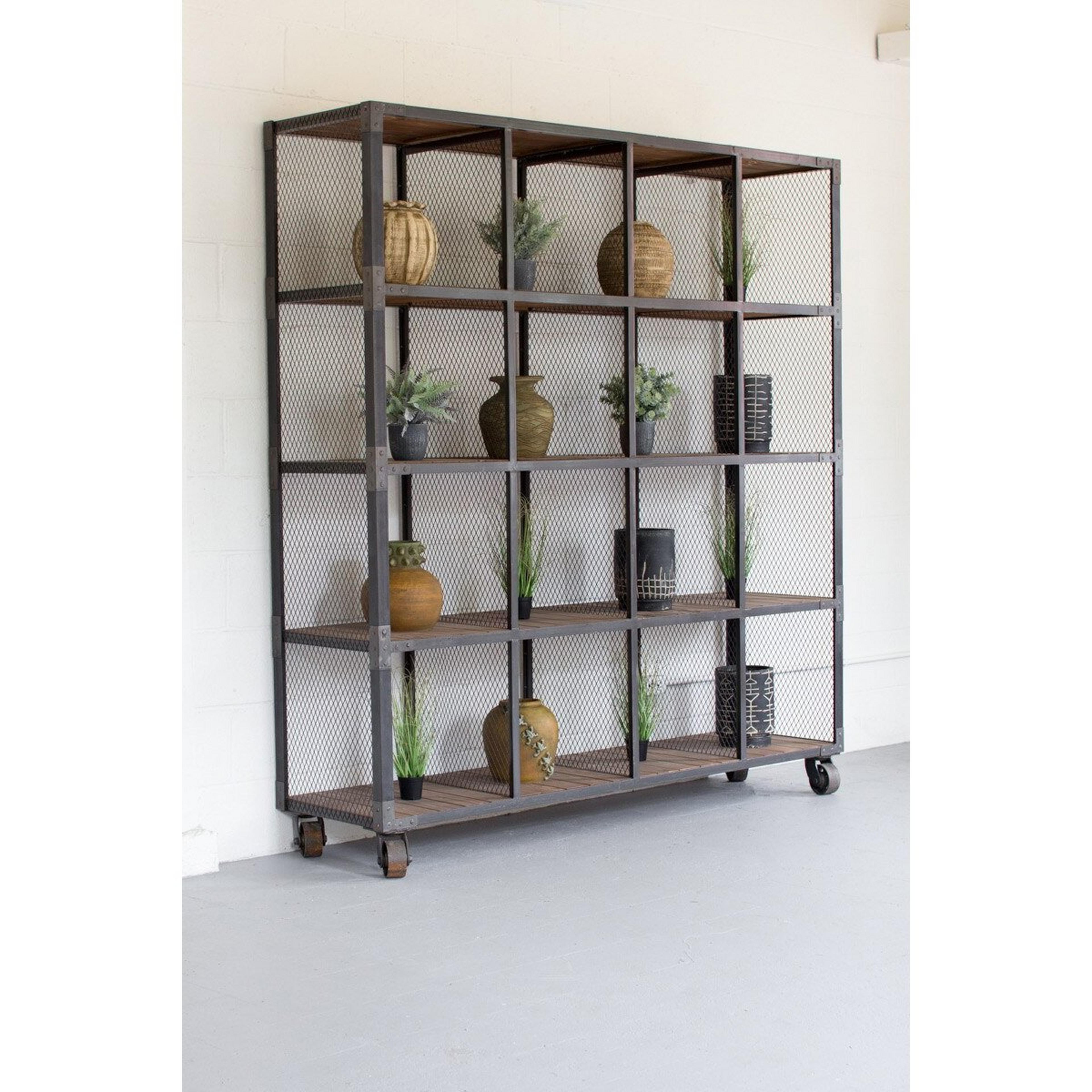A Vance Bookcase with Honey Wood color