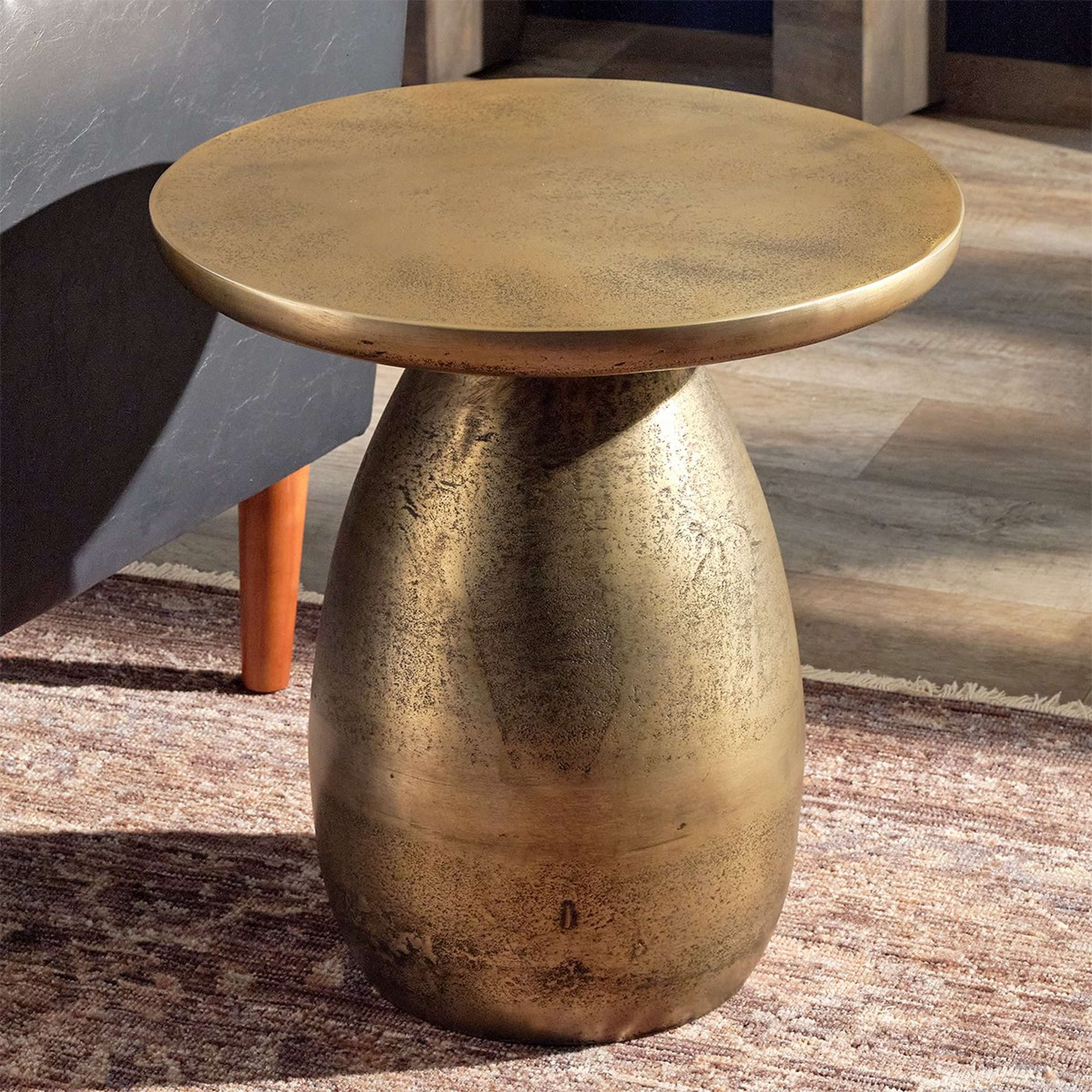 A Calais Side Table with Antique Brass color