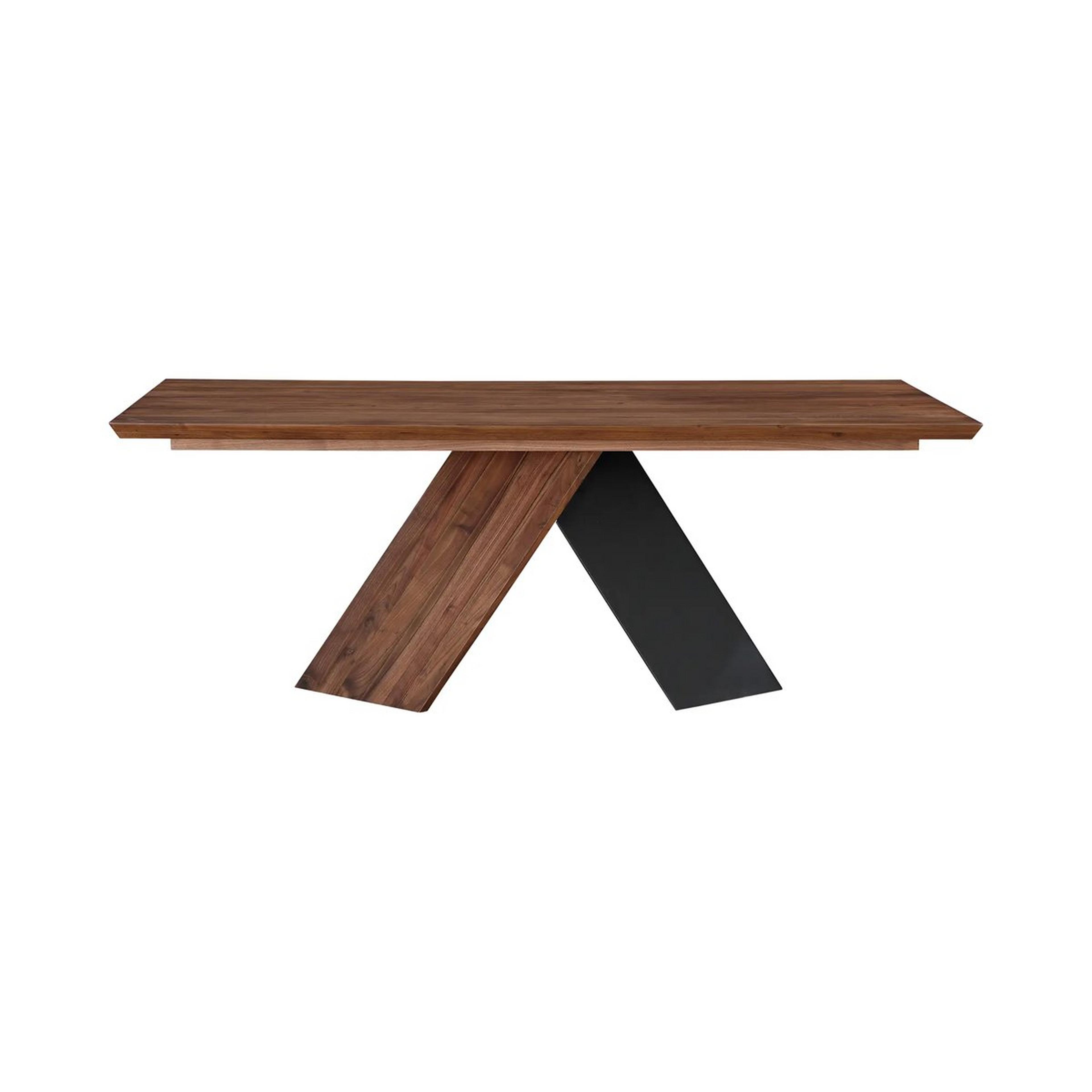 A Axis Dining Table with Walnut color