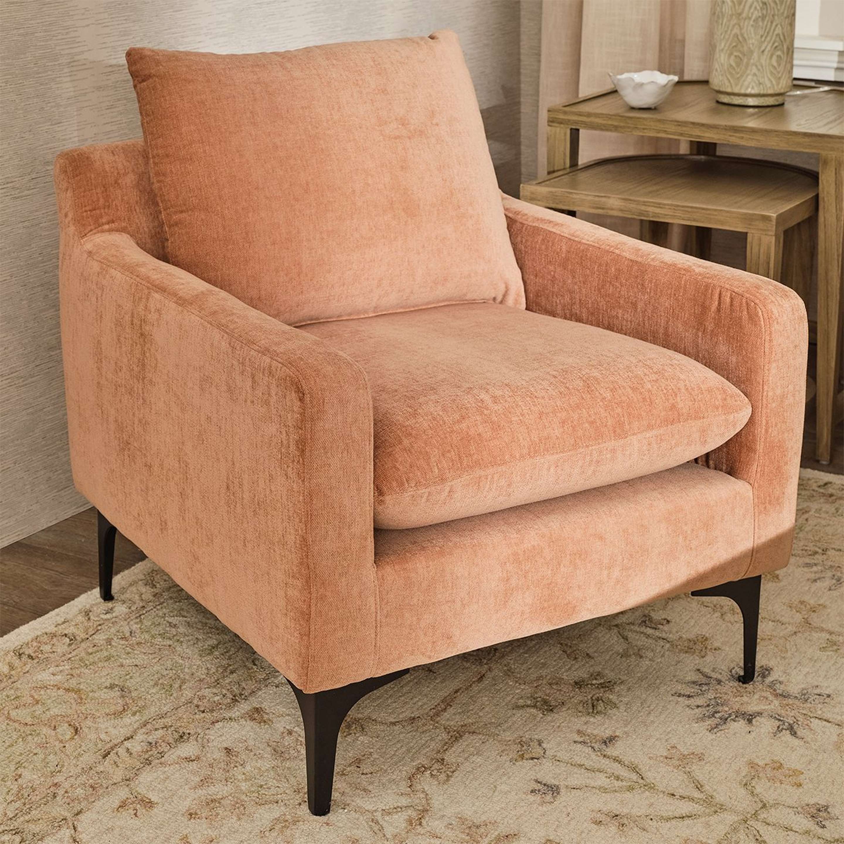 A Tallulah Chair with Blush Pink color