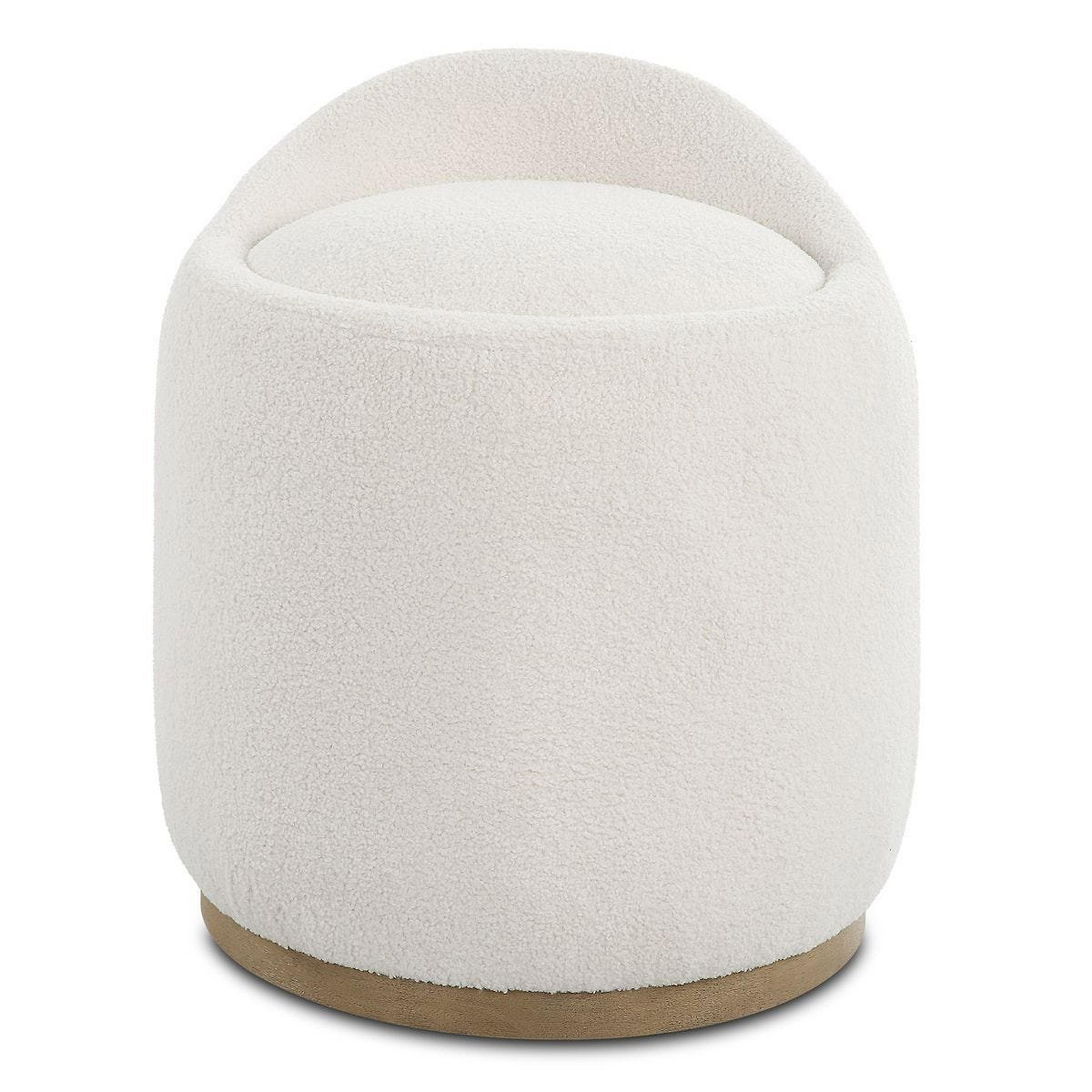 A Lizza Swivel Stool with Ivory color