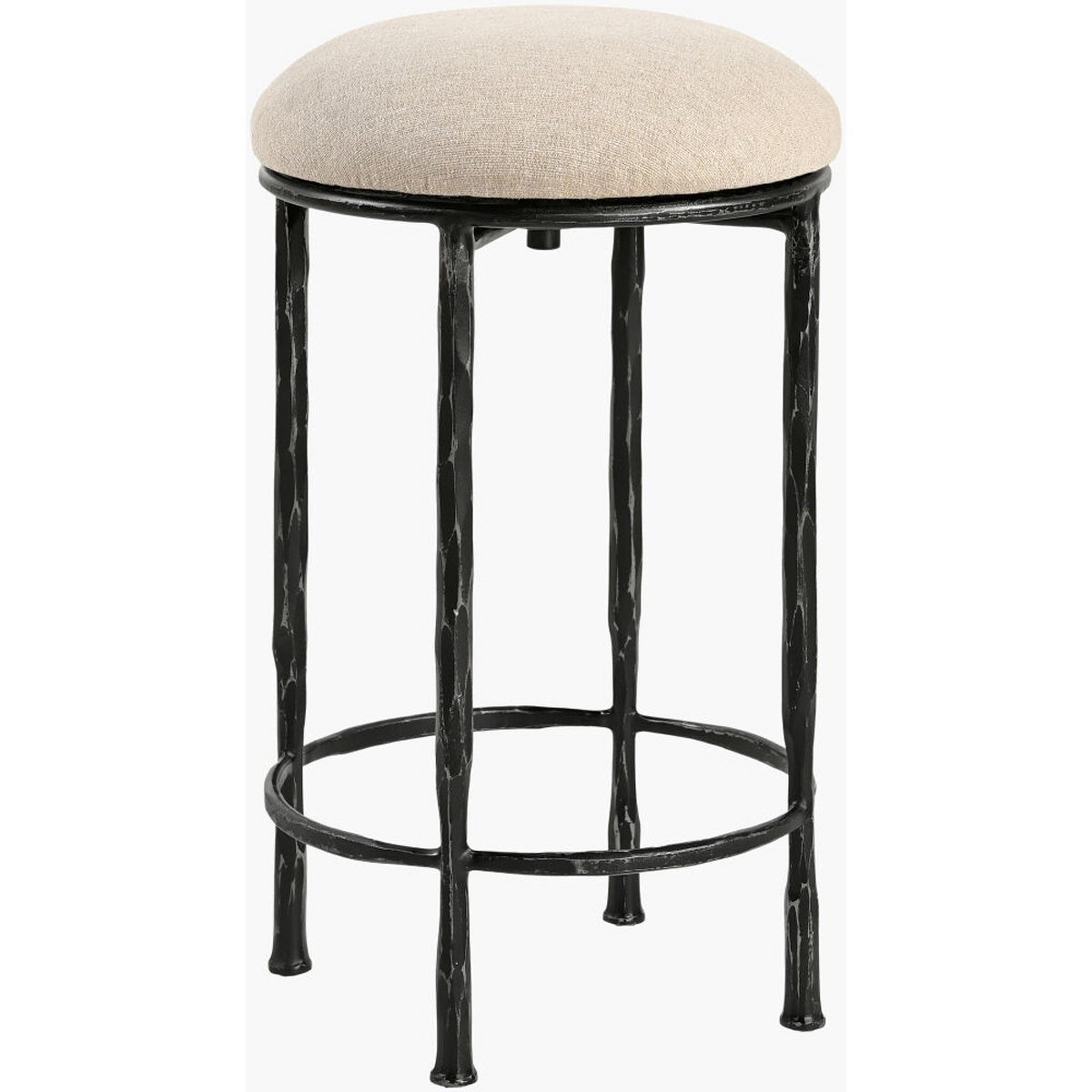 A Carmen Swivel Counter Stool with Cream / Black color