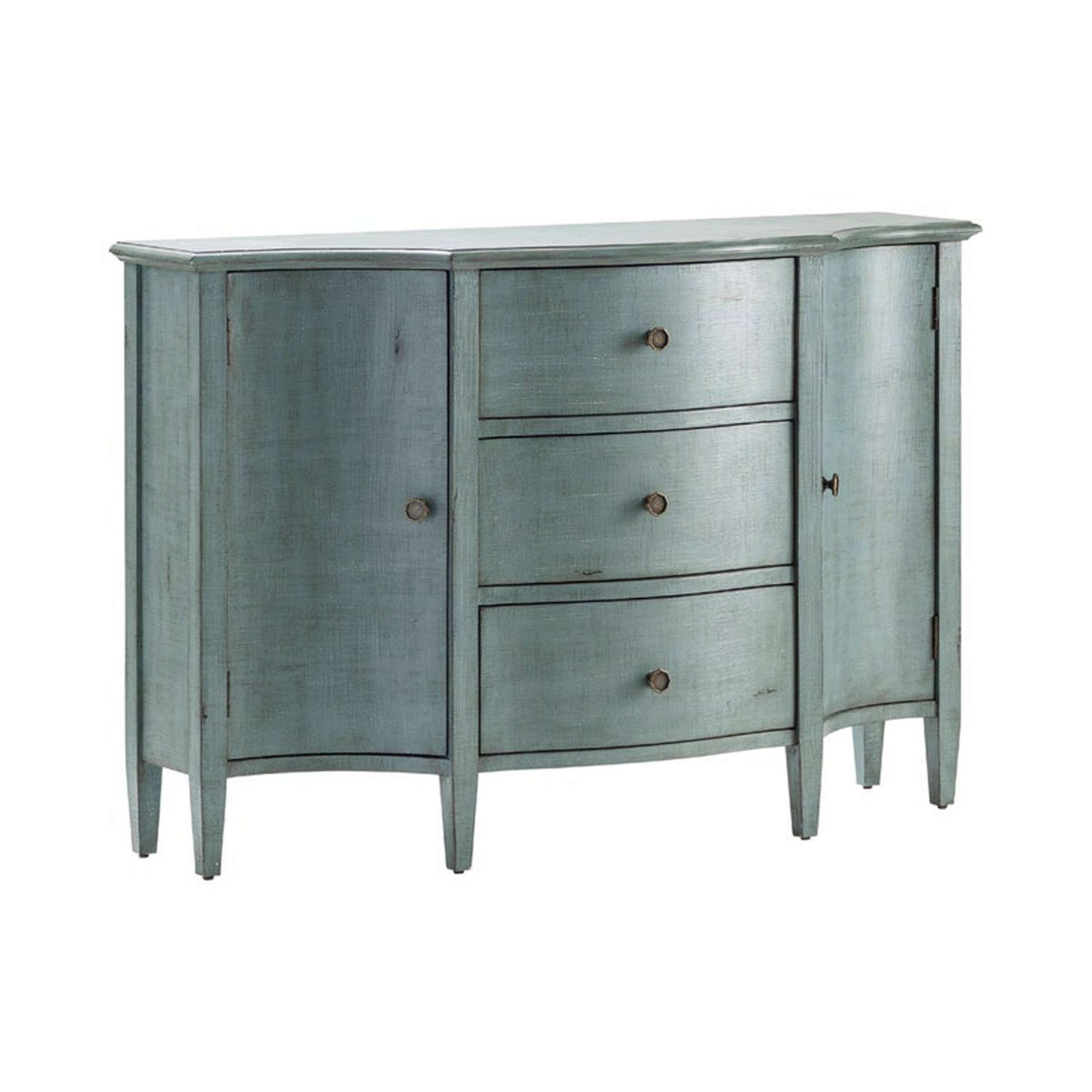 A Cabriole Buffet with Blue / Aged Brass color