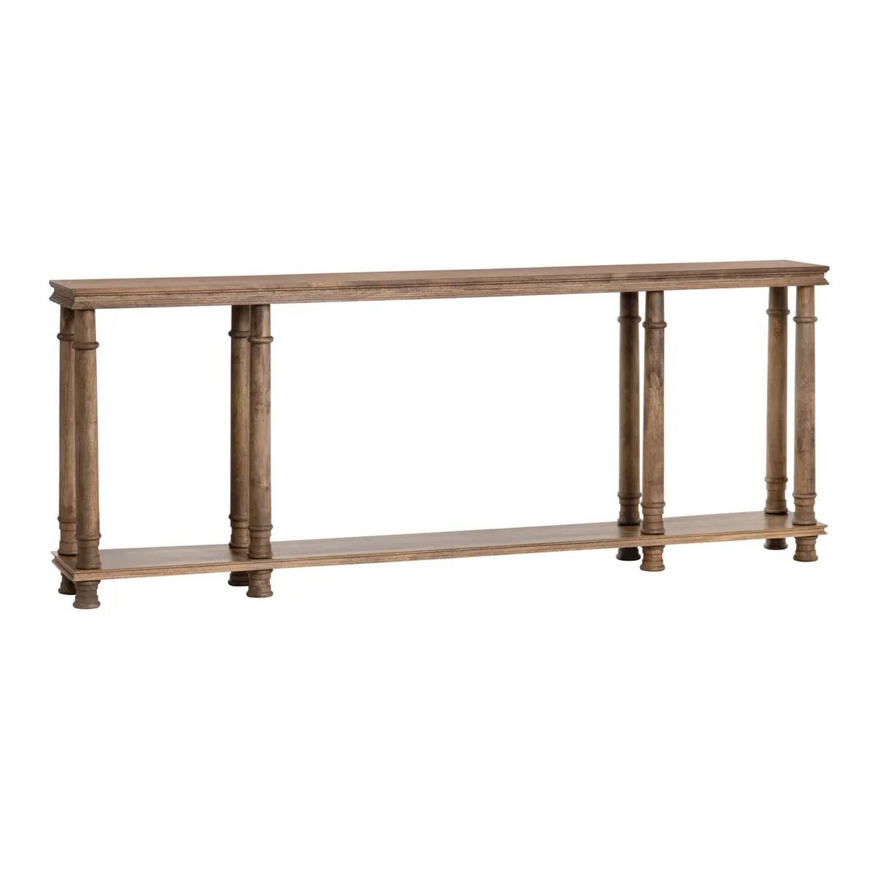 A Pillard Console Table with Golden Brown color