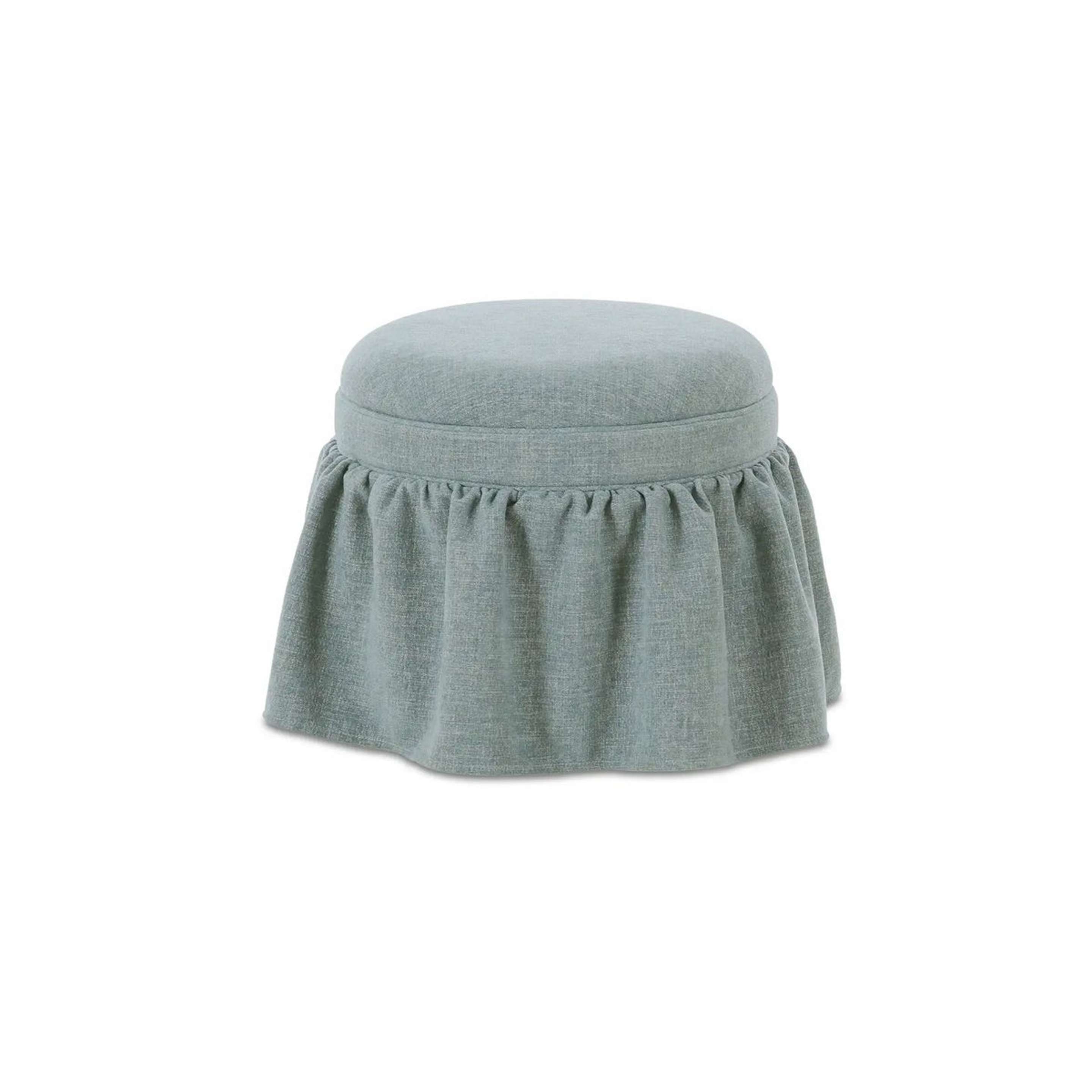 A Elyse Ottoman with Light Blue color