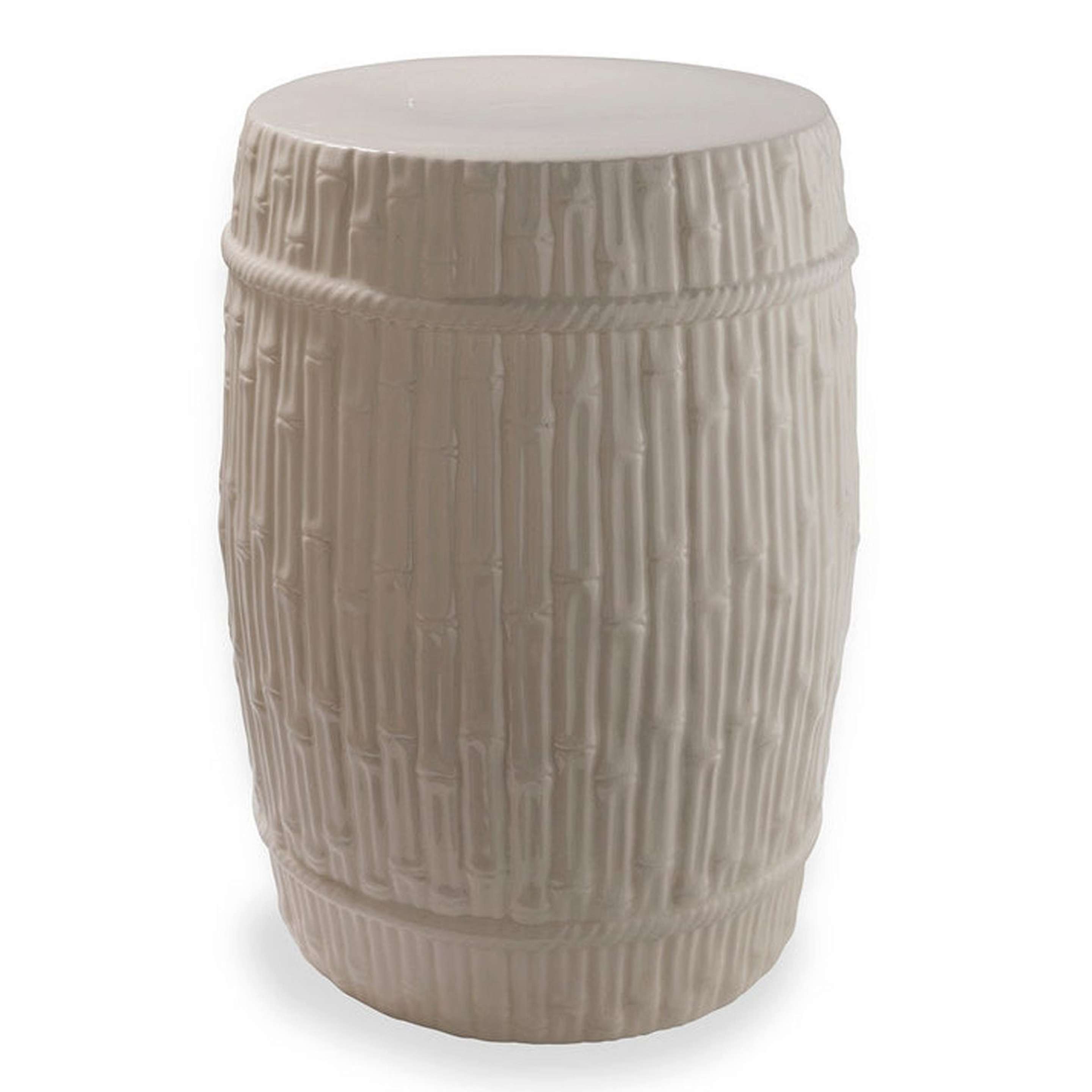 A Zhuzi Garden Stool with Cream color