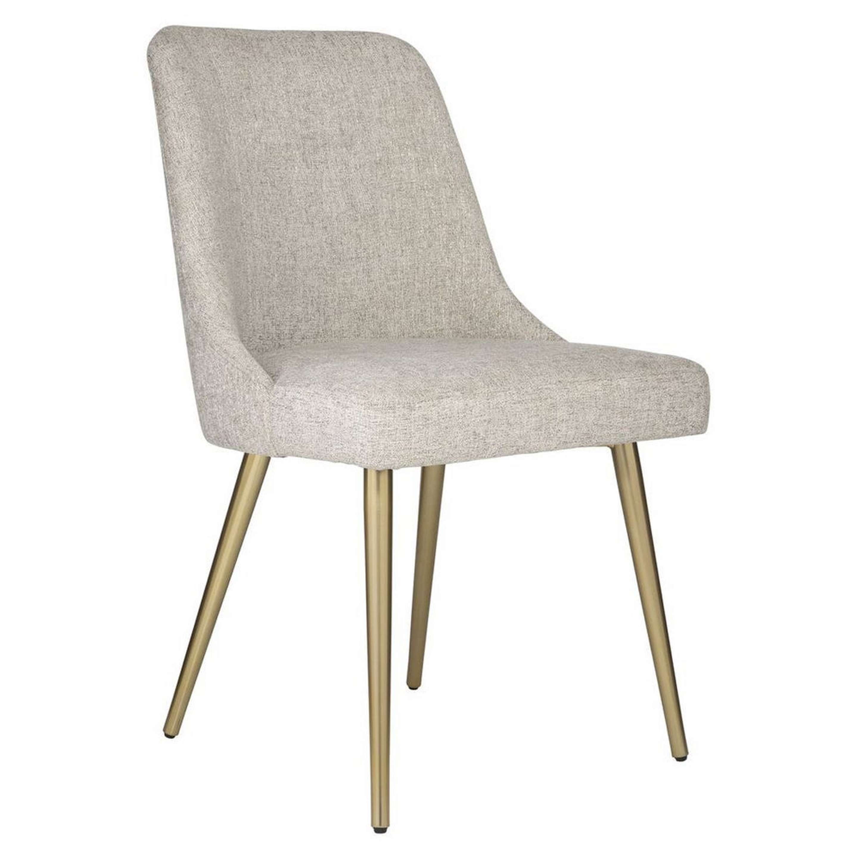 A Merritt Dining Chair with Heathered Taupe / Brass color