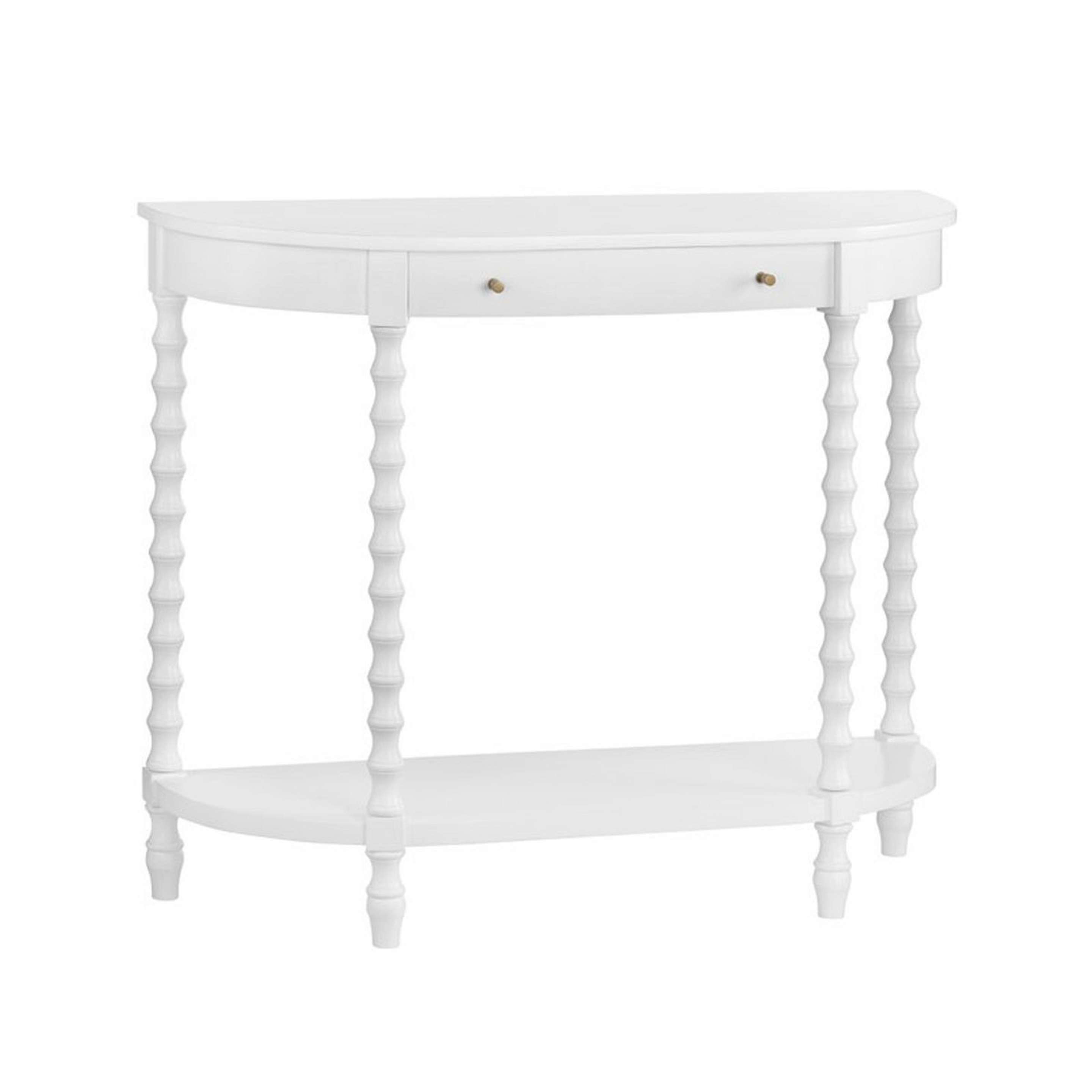 A Spindle Console Table with White color