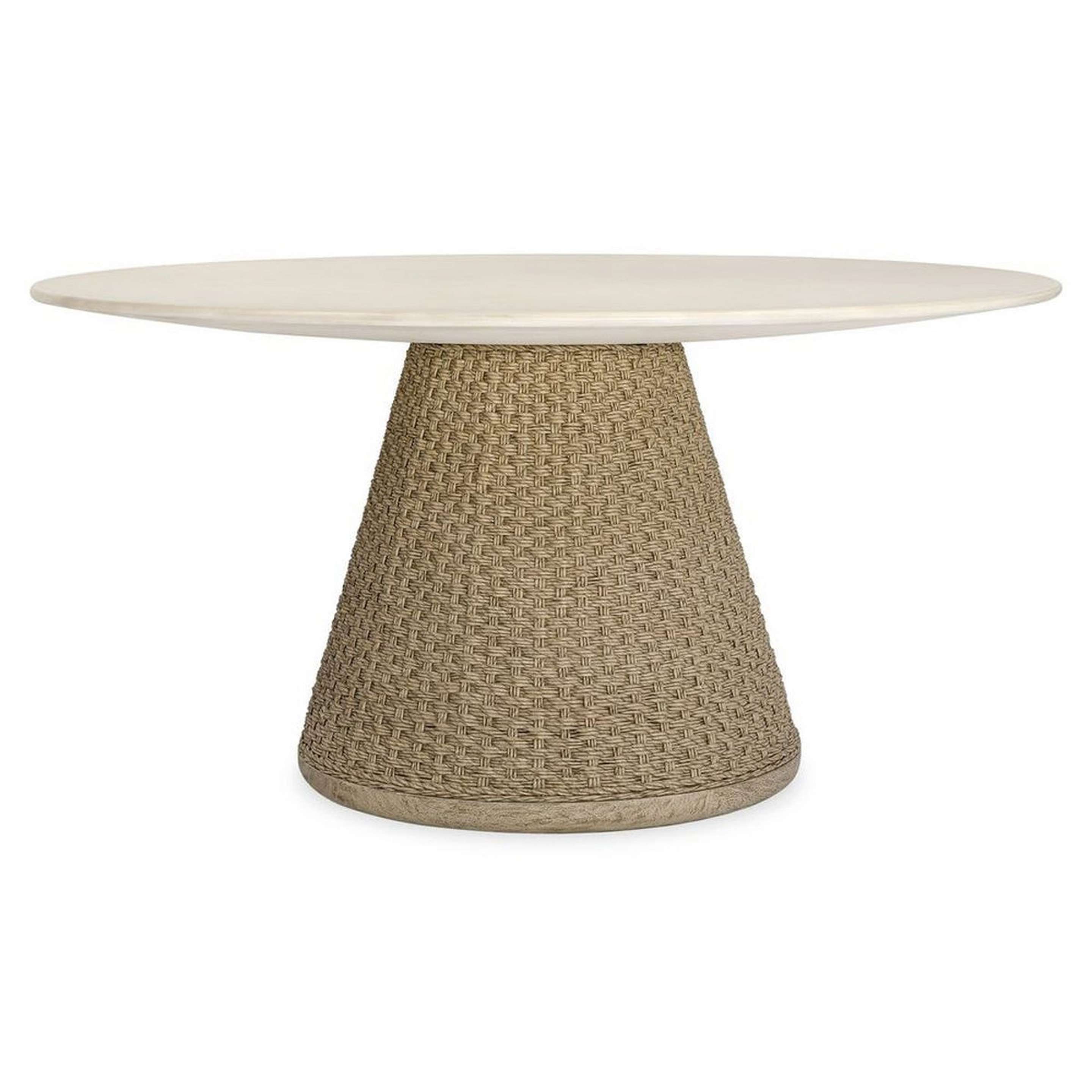 A Mallorca Outdoor Dining Table with Natural Rattan / Beige color