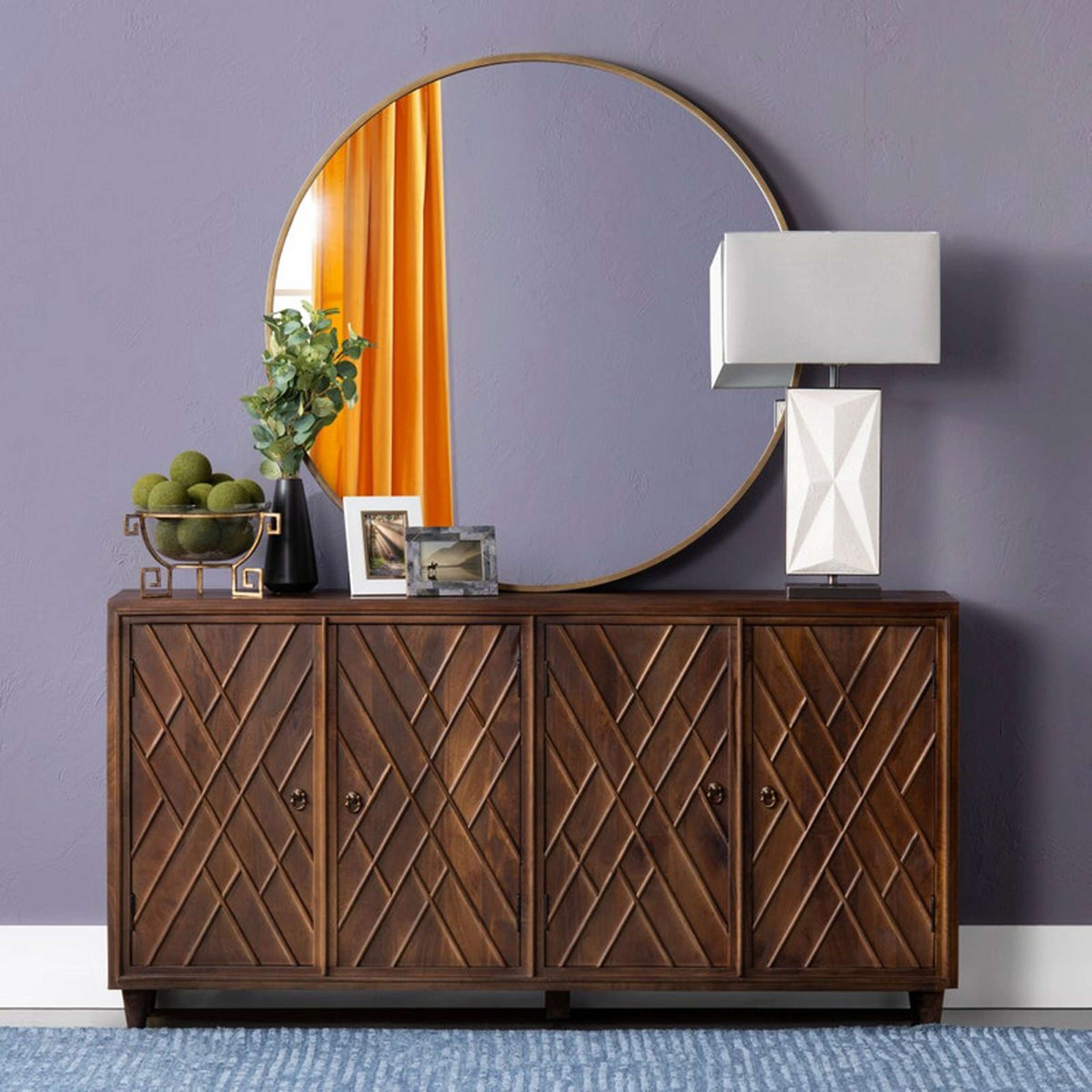 A Lidia Sideboard with Darkwood color