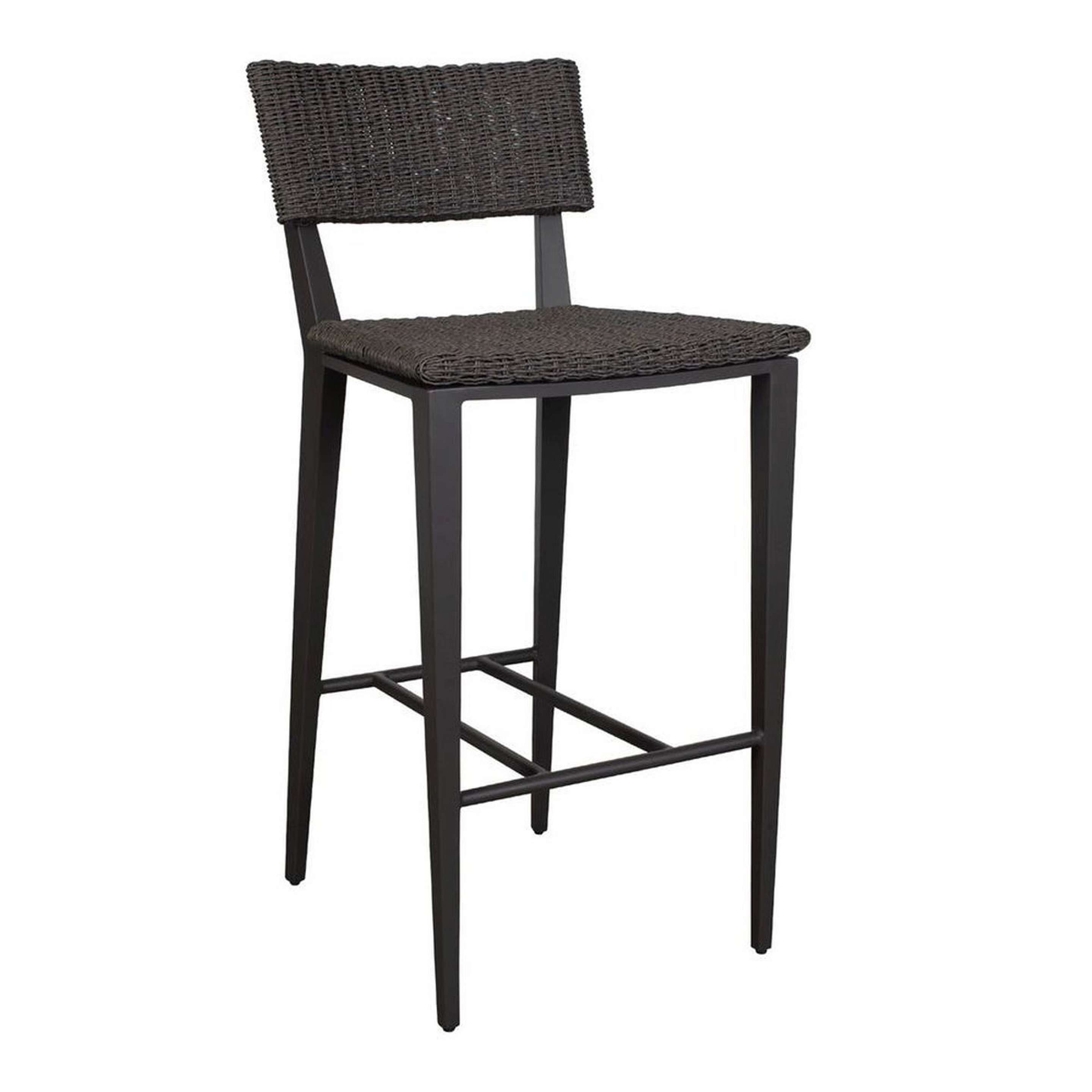 A Marmaras Outdoor Bar Stool with Dark Brown color