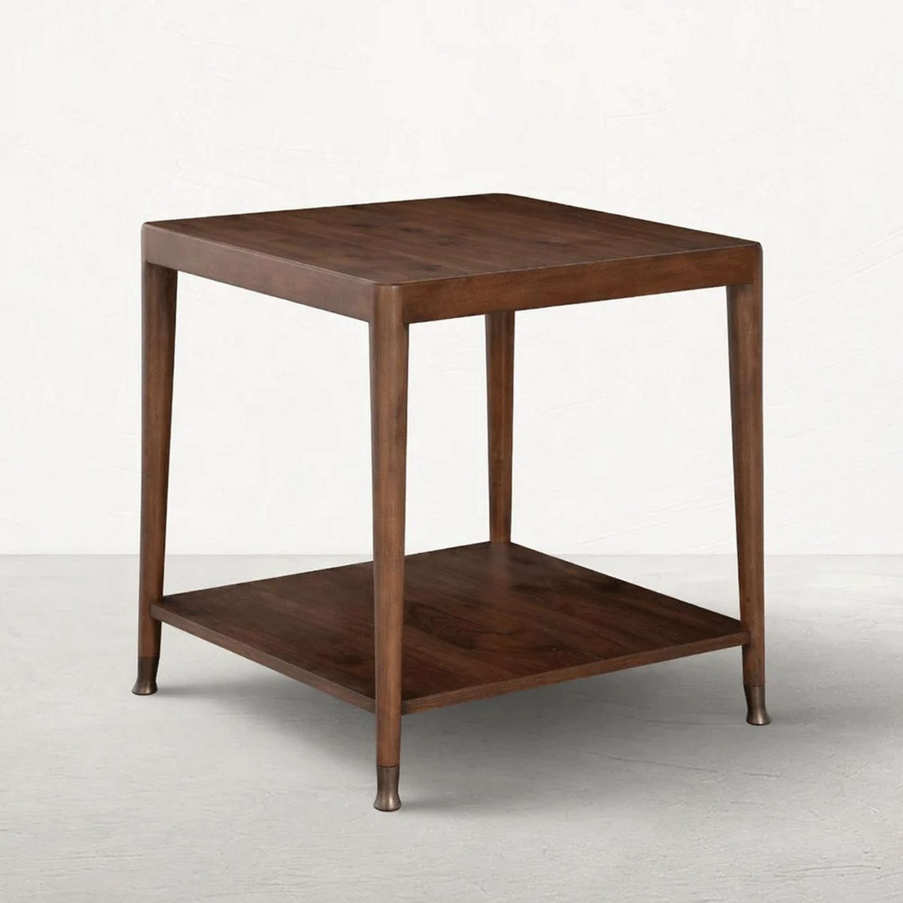 A Bruce Side Table with Dark Wood color
