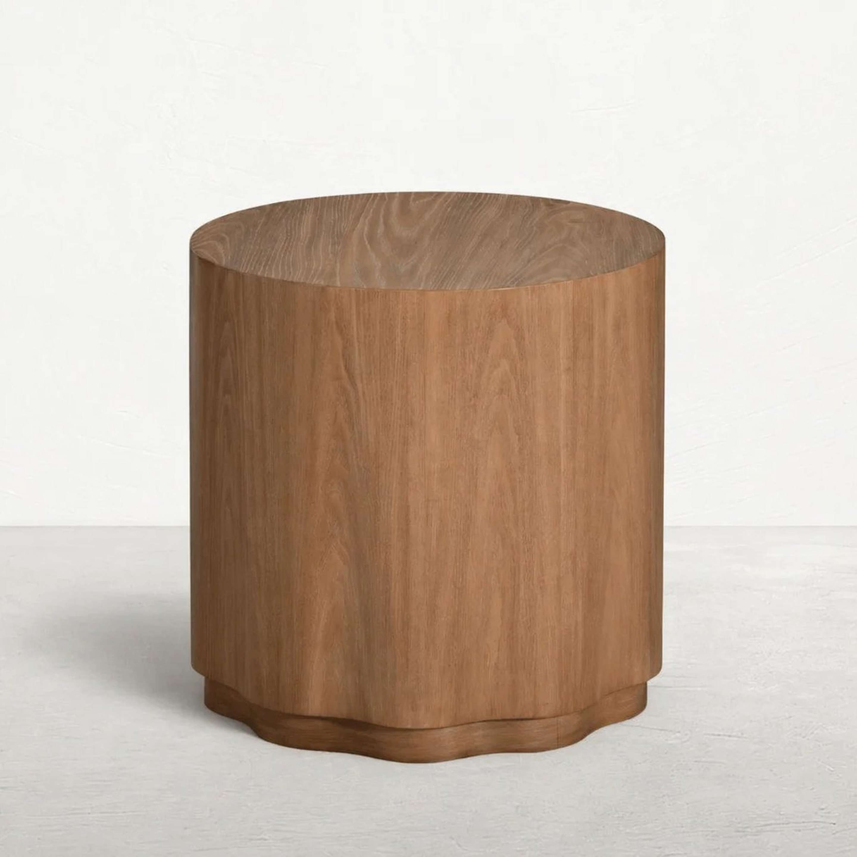 A Sybella Side Table with Natural Wood color