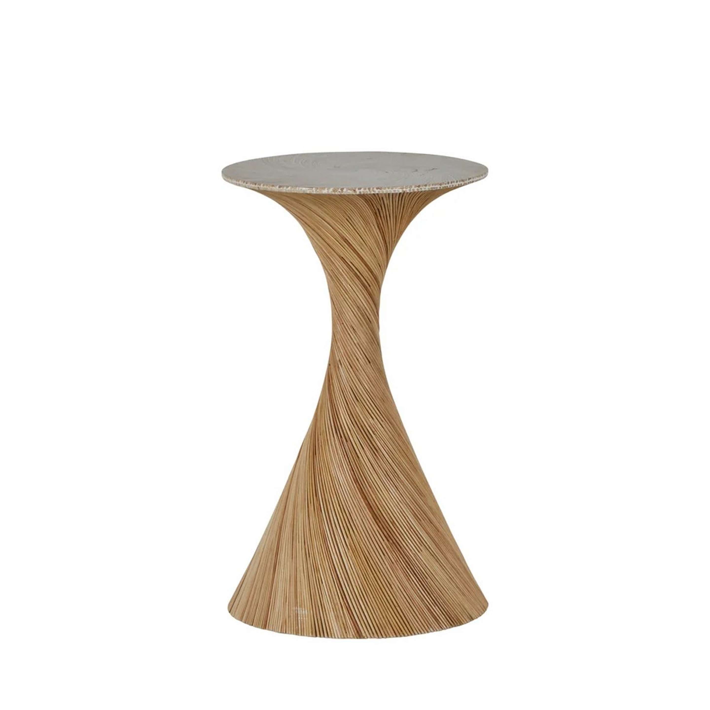 A Torrent End Table with Natural Rattan color