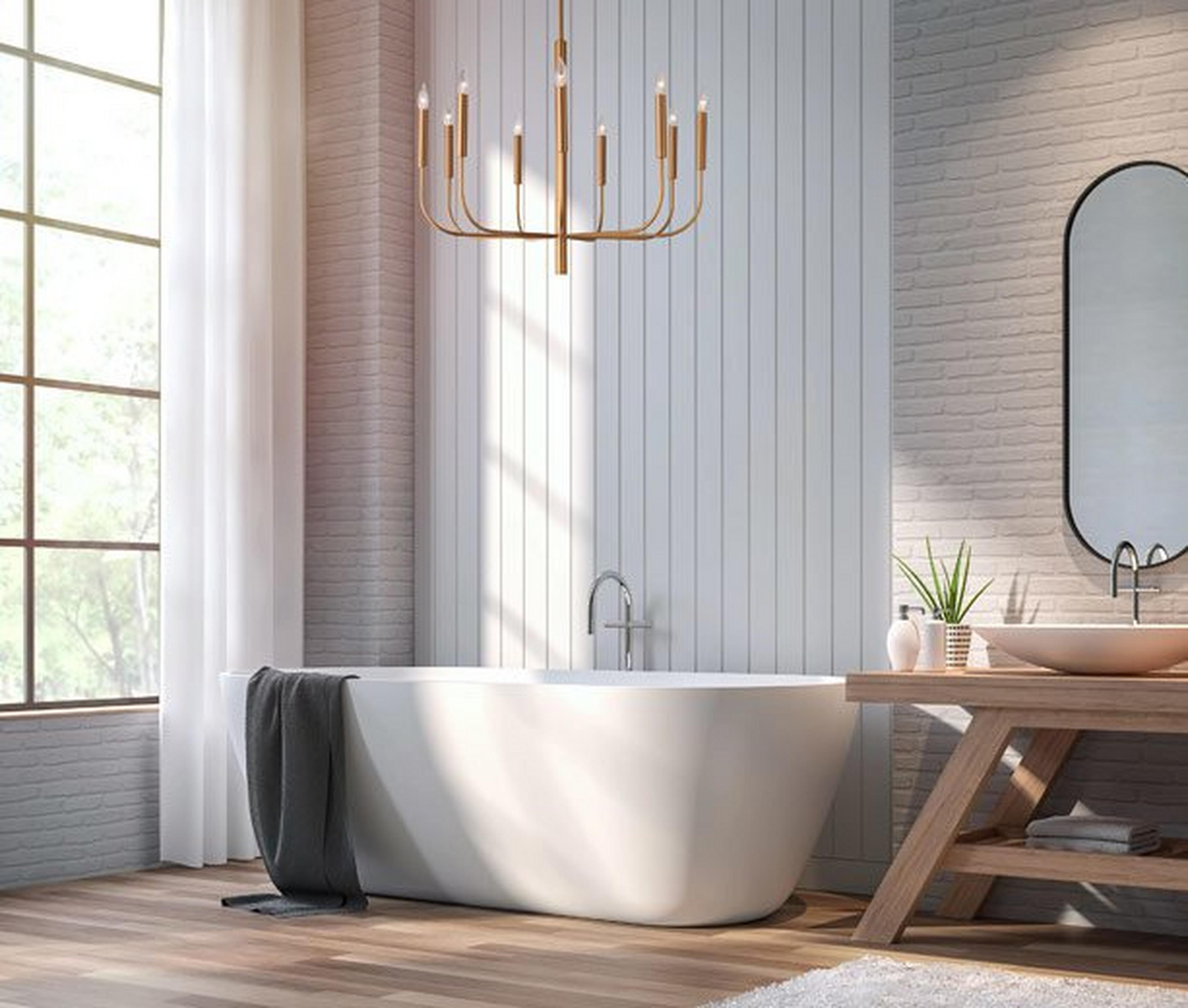 How to Add Chandelier Lighting to Any Size Bathroom