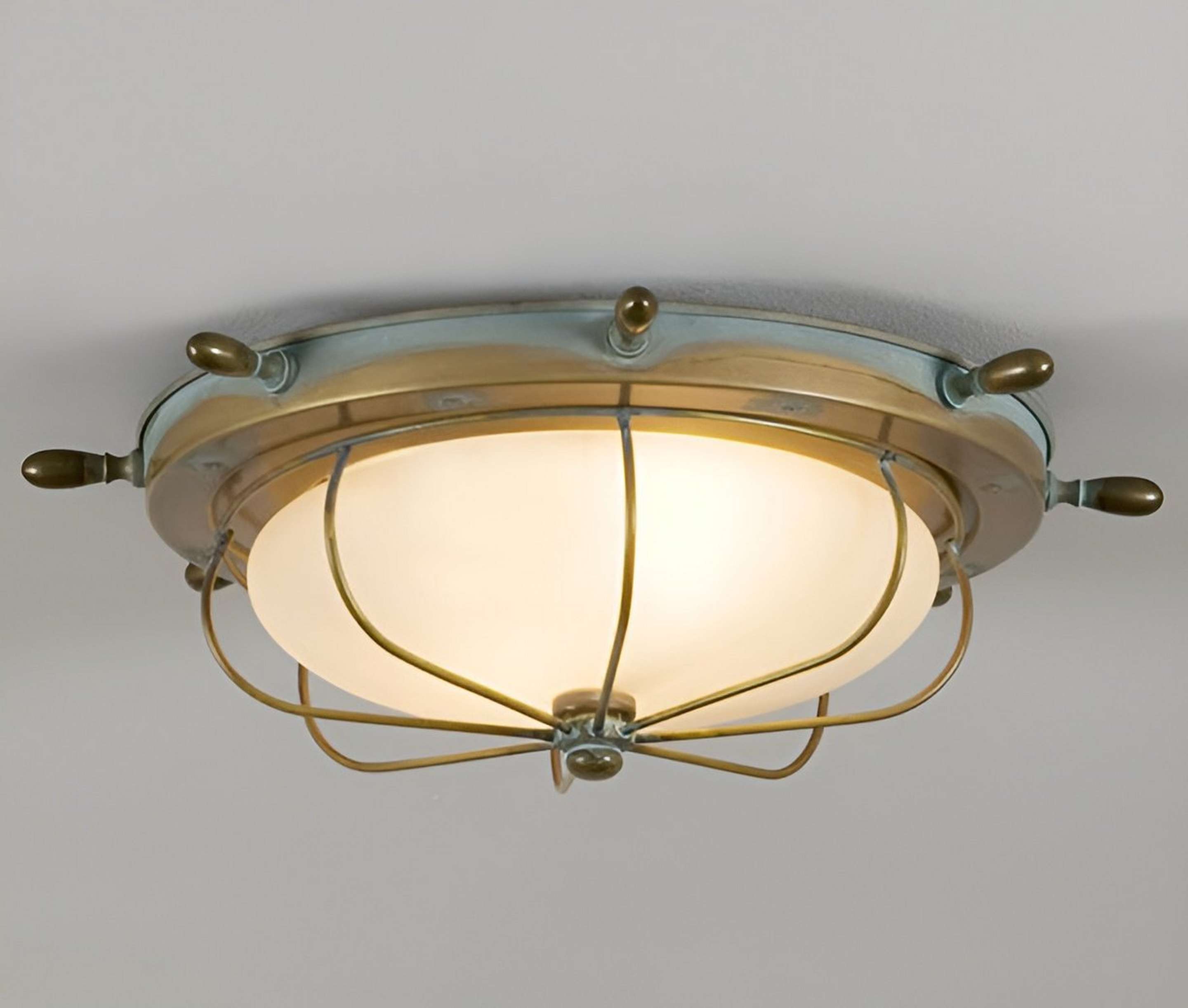 Nautical Metal Cage Captain's Ceiling Light