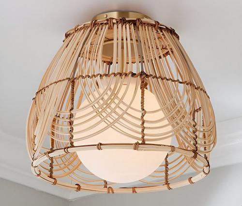 Serene Deco Ceiling Light: Exclusive Art Deco flush mount design with a beachy vibe