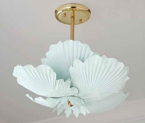Lotus Flower Ceiling Light: Exclusive semi-flush mount design with an elegant, floral touch