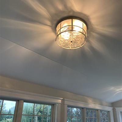 Coastal Cottage Ceiling Light in a Sun Room