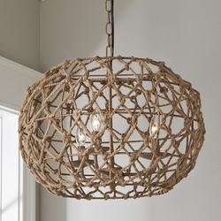 Rope Frame Mini Coastal Chandelier