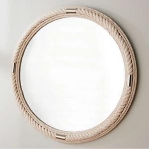 Coastal White Rope Round Wall Mirror