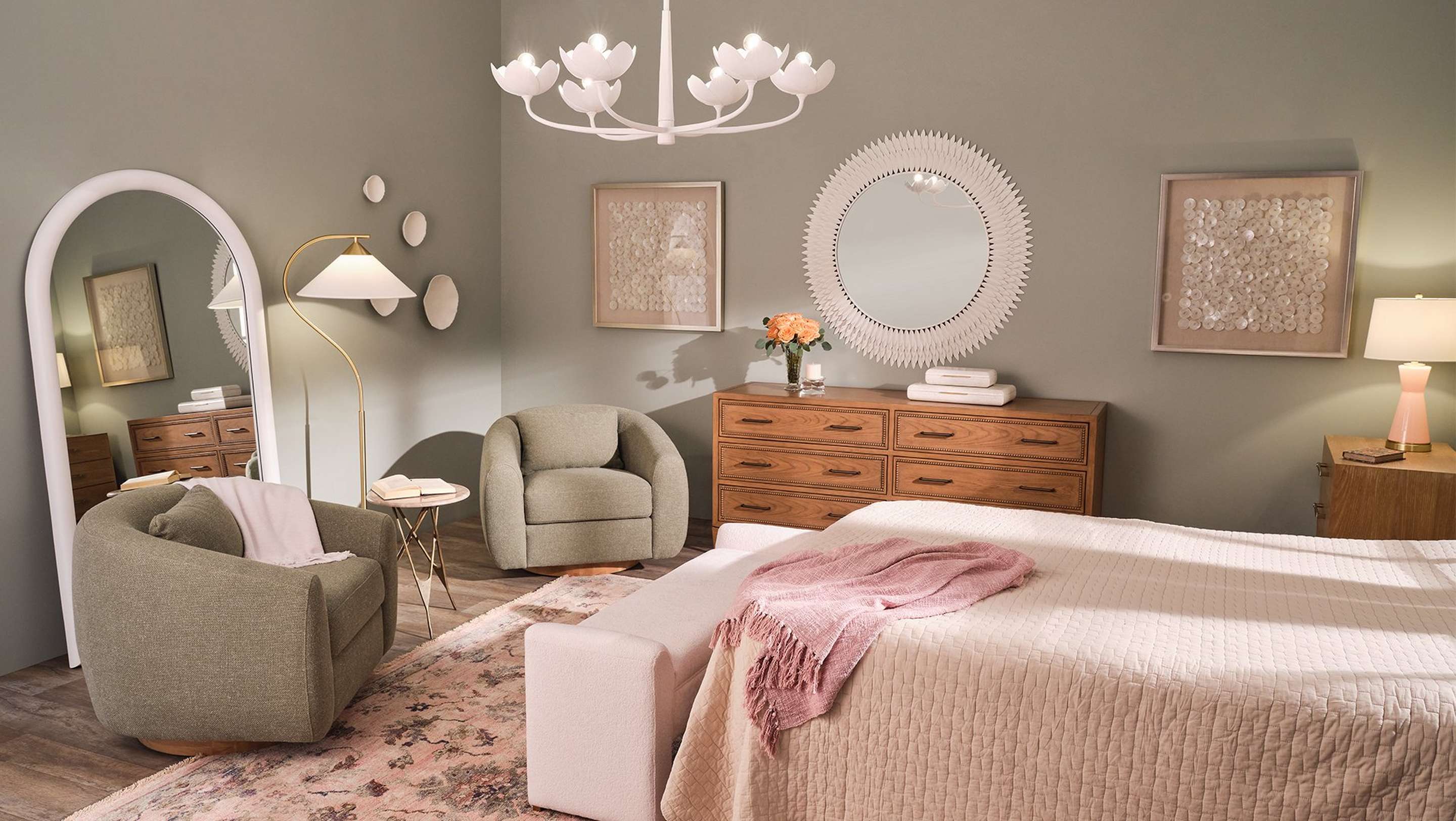 Blushing Botanical Bedroom 