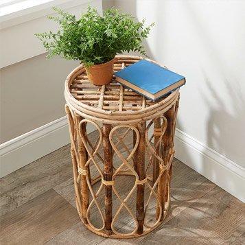 Curvy Cane Side Table