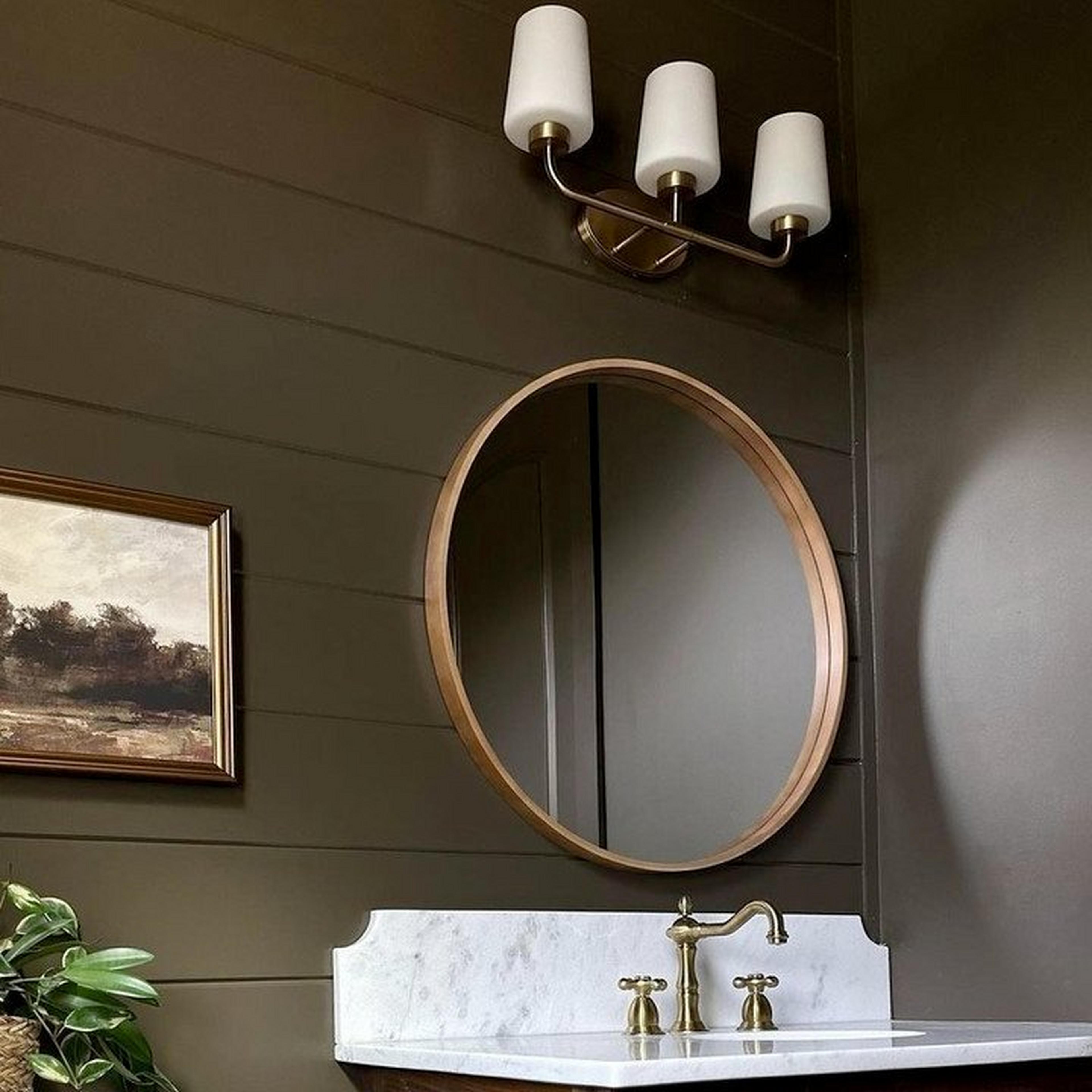 Molly Bath Light Over Round Mirror