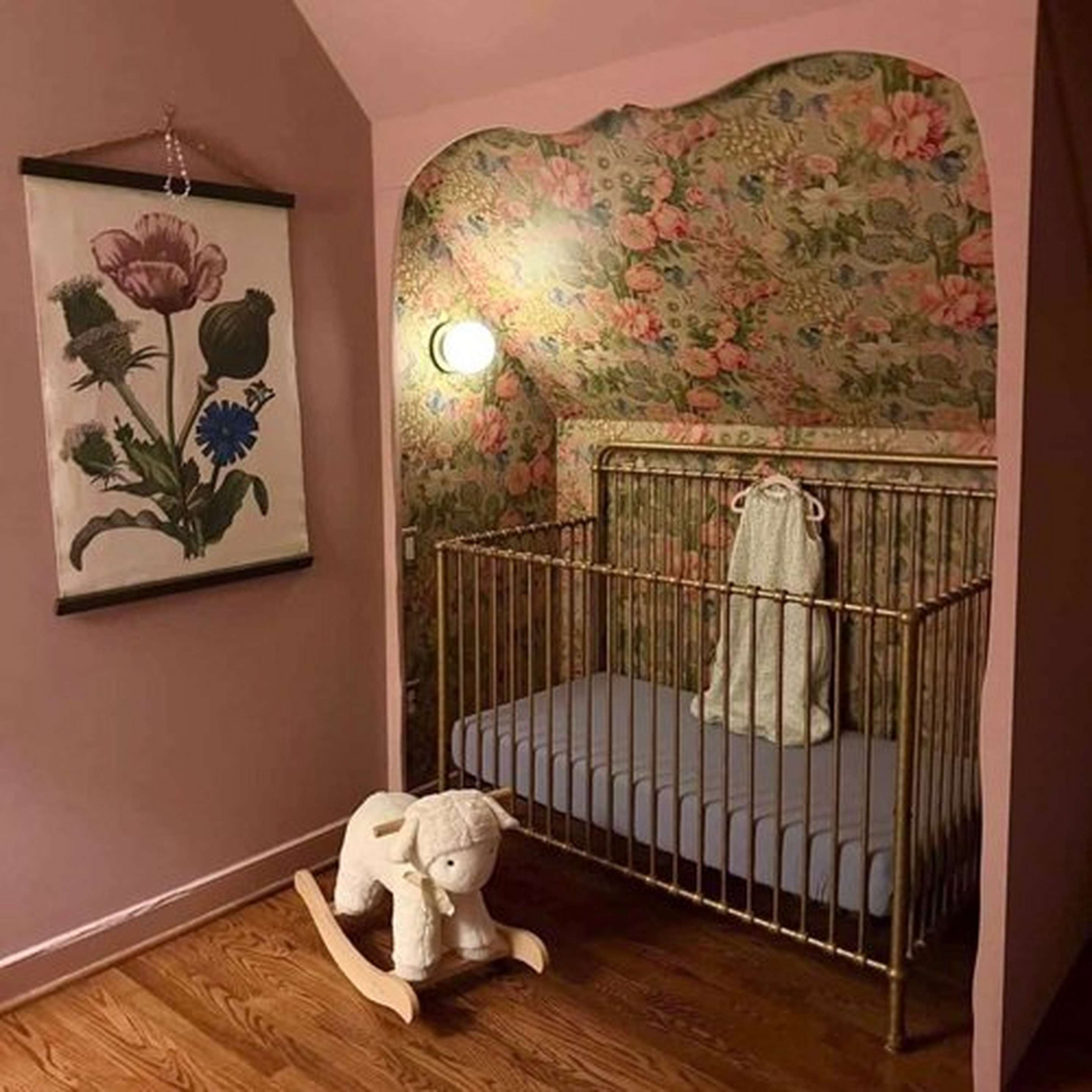 Modern Milky Globe Bath Sconce in a nursery