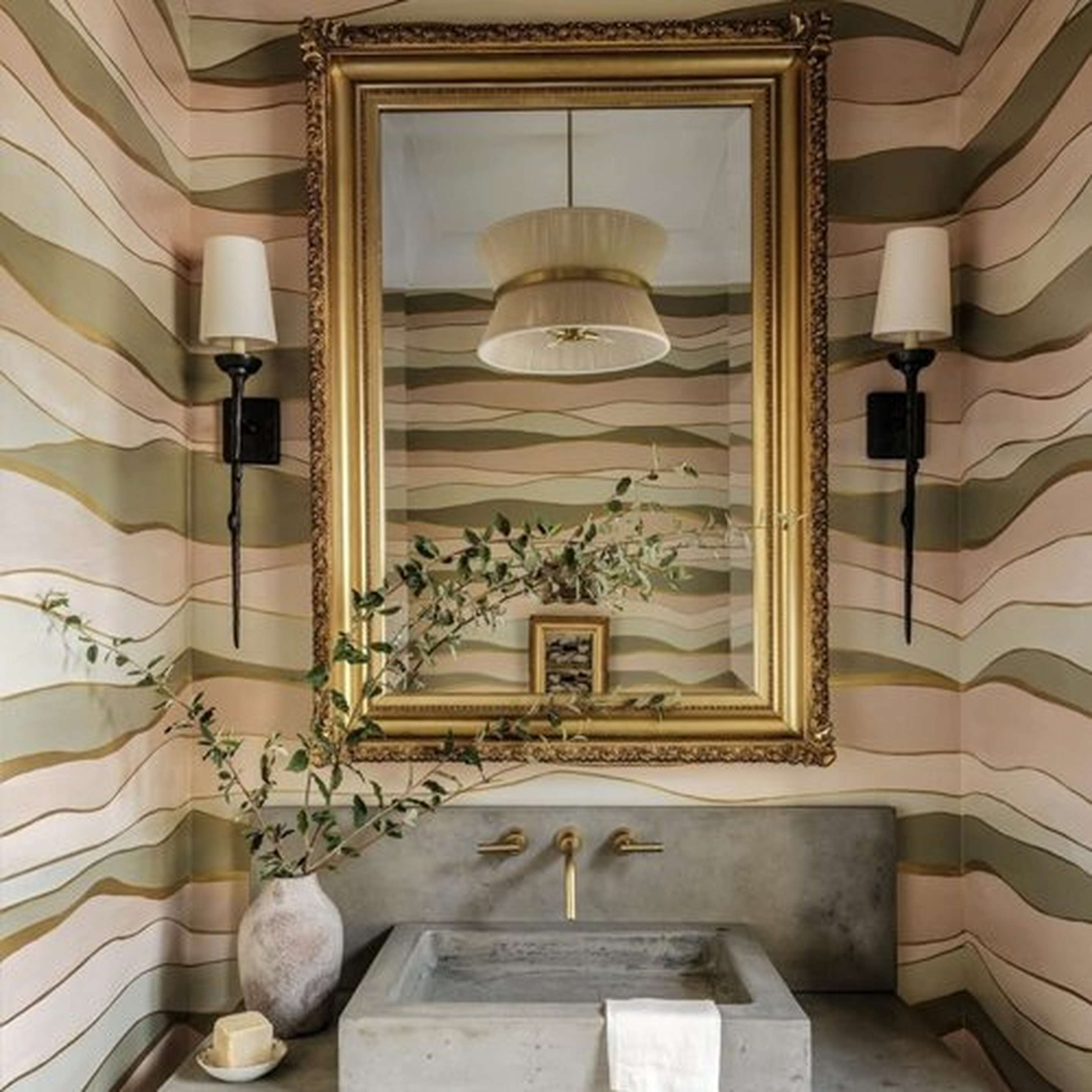 Halia Chandelier in a bathroom