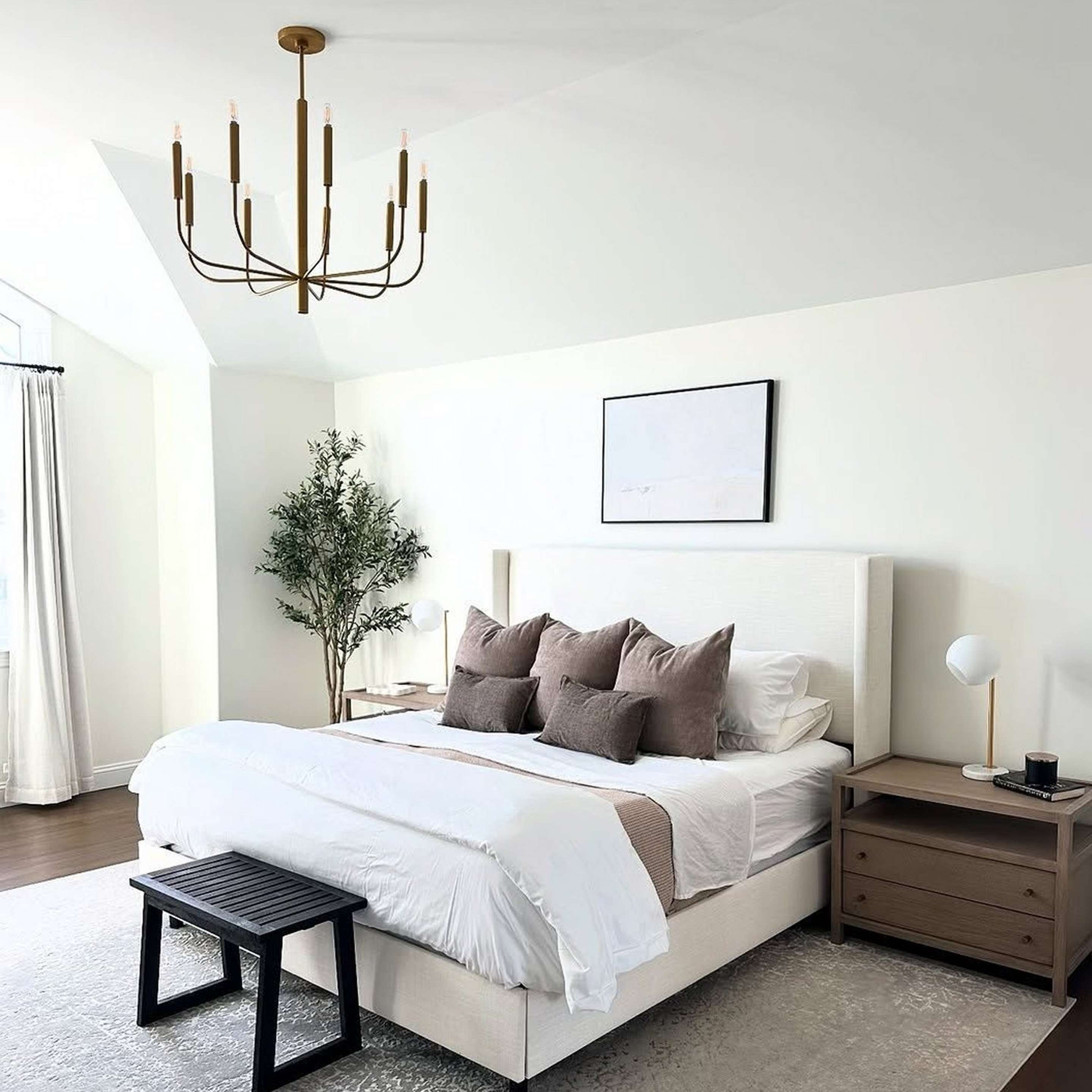Brianna Chandelier in a bedroom