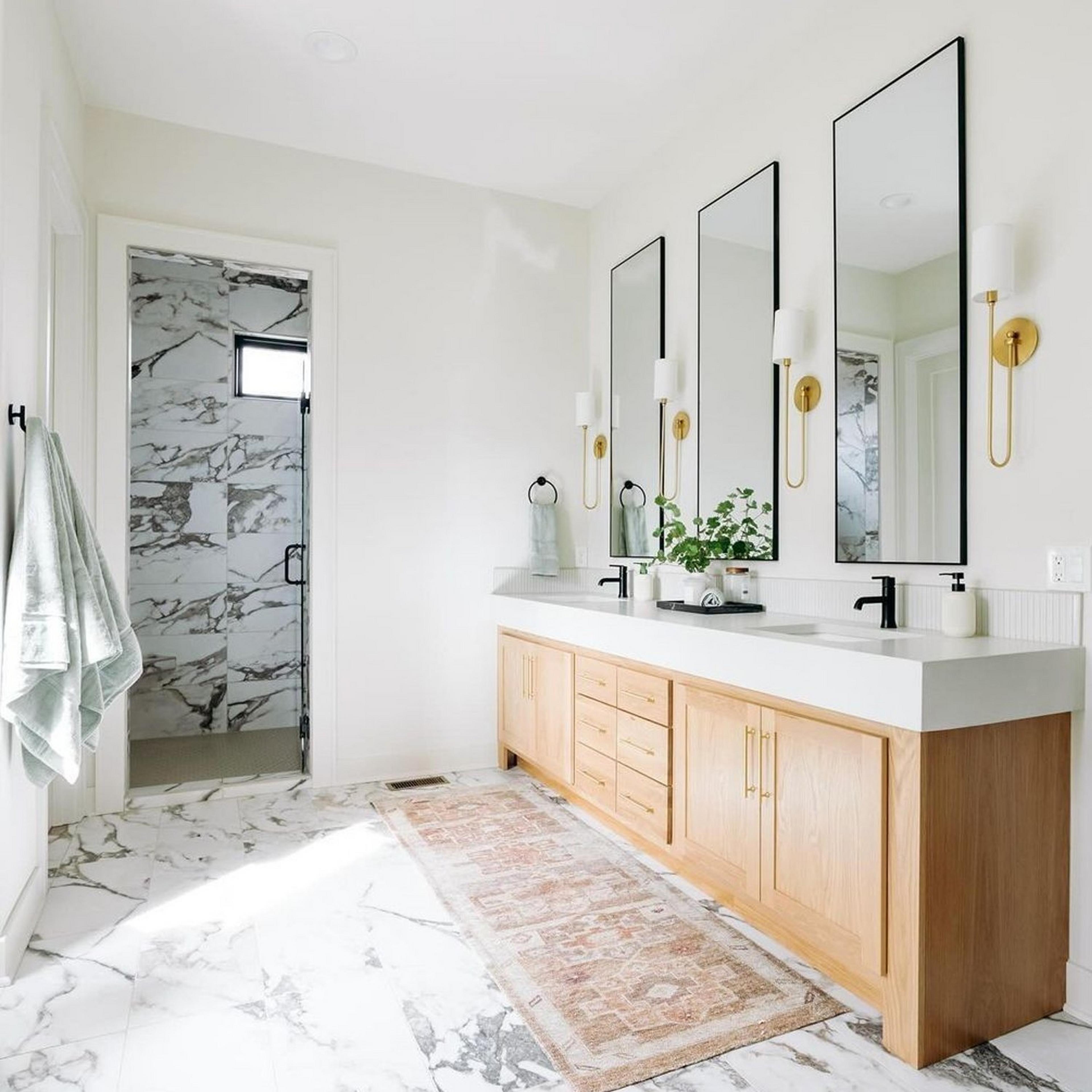 Callie Sconce in traditional bathroom