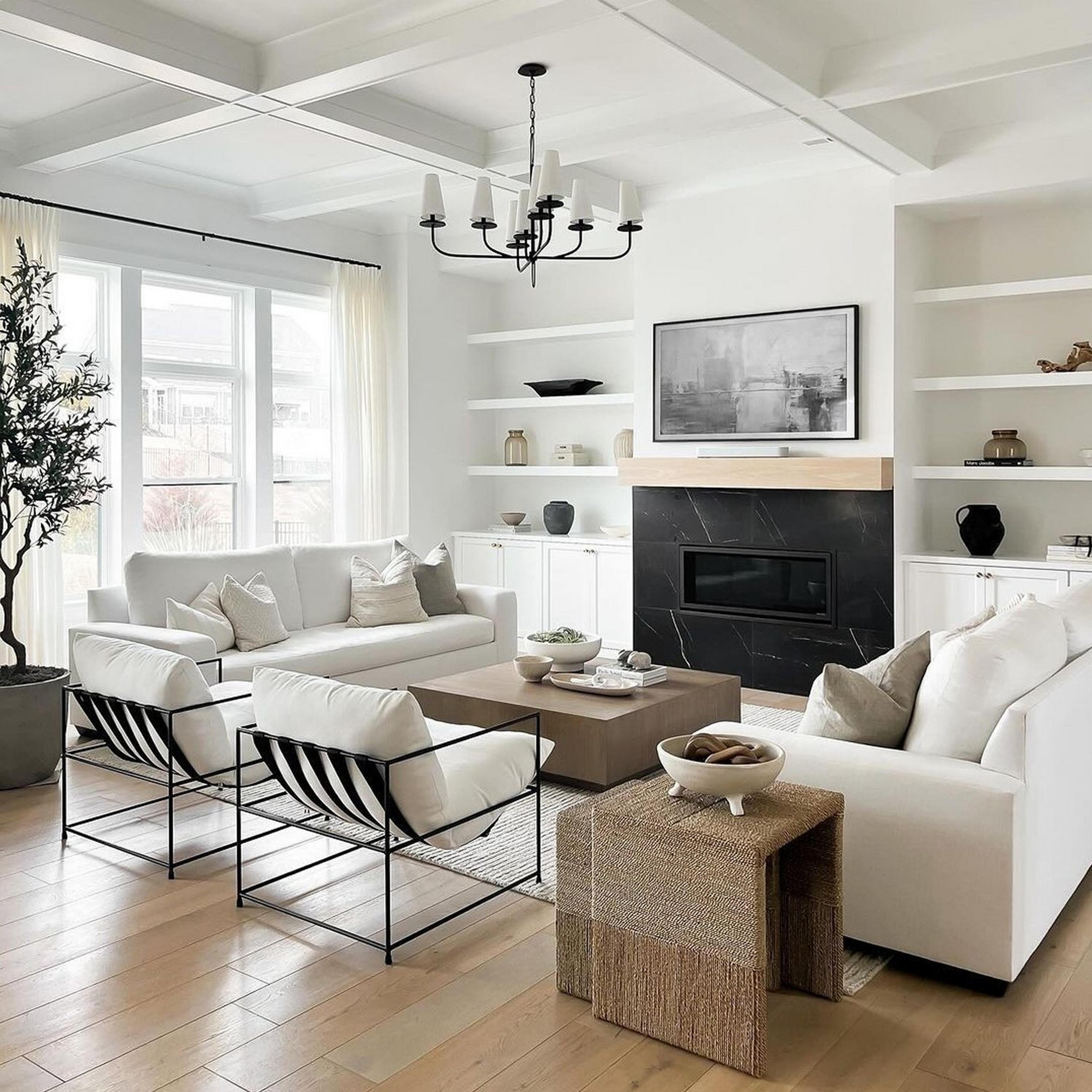 Drexel Chandelier in simple living room