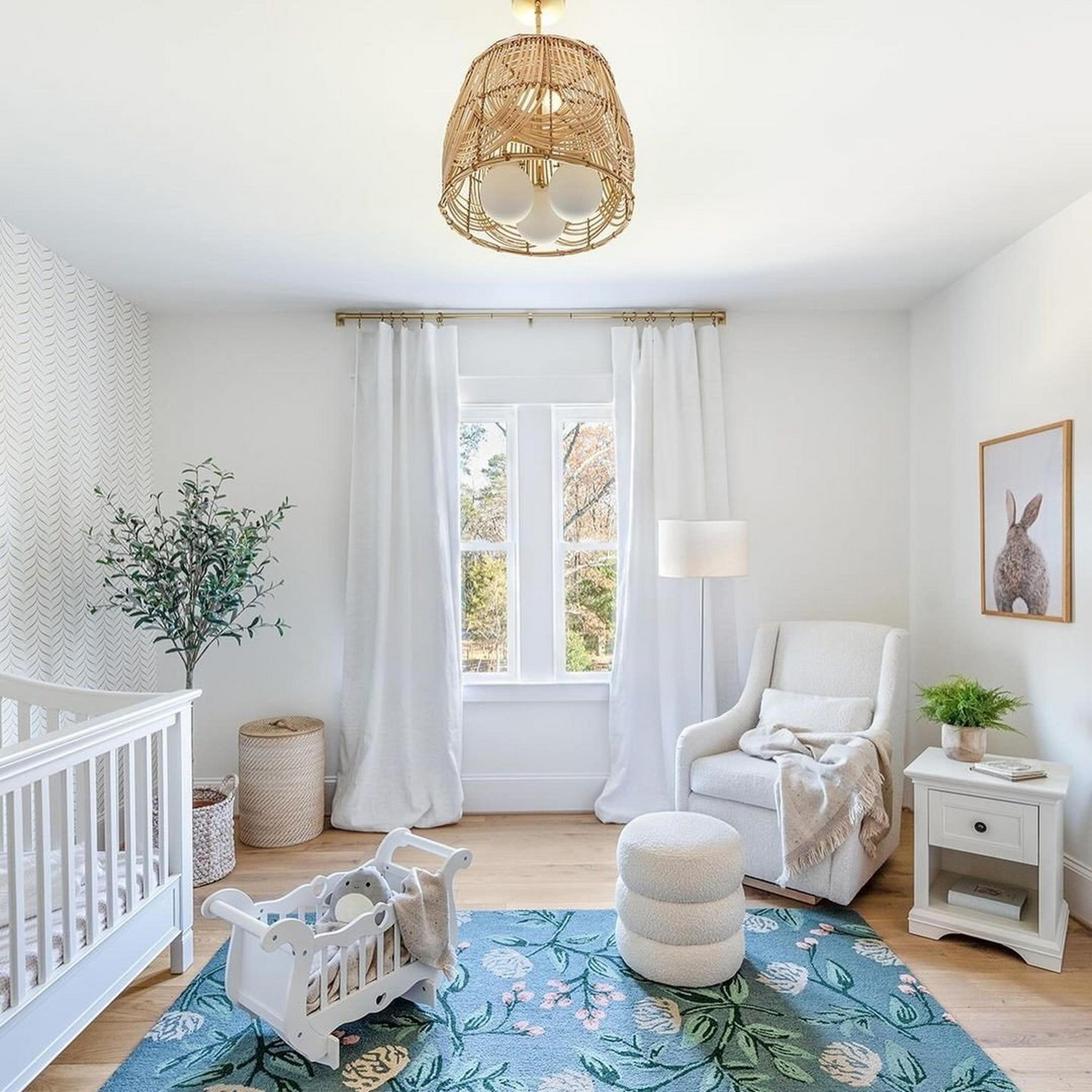 Serene Deco Chandelier in blue and green nursery