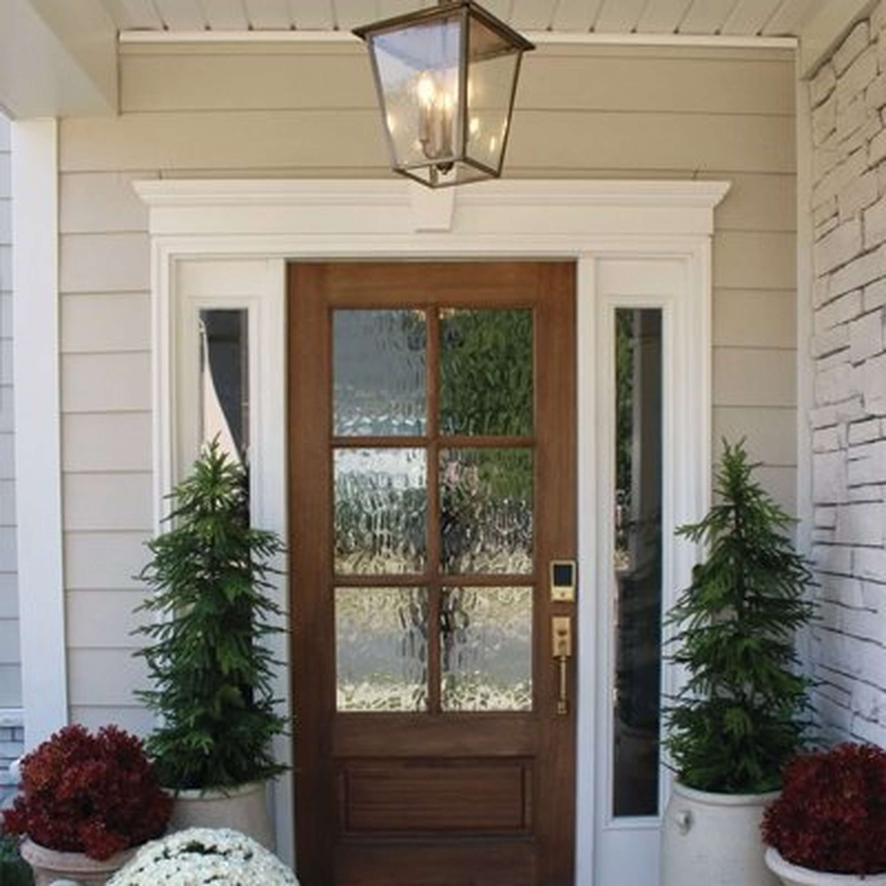 Classic Caroline Outdoor Hanging Lantern on Porch