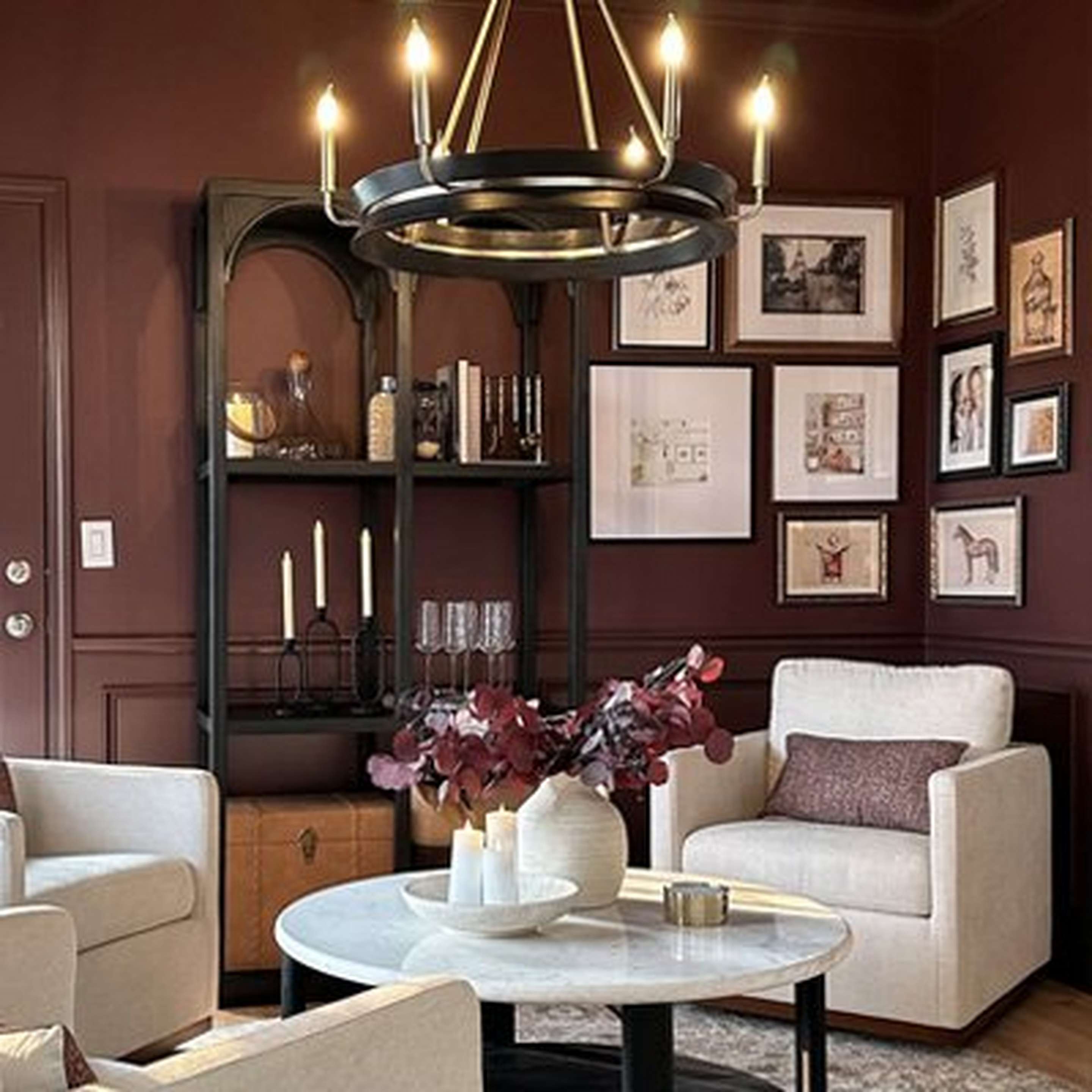 Tajani Chandelier in a sitting room