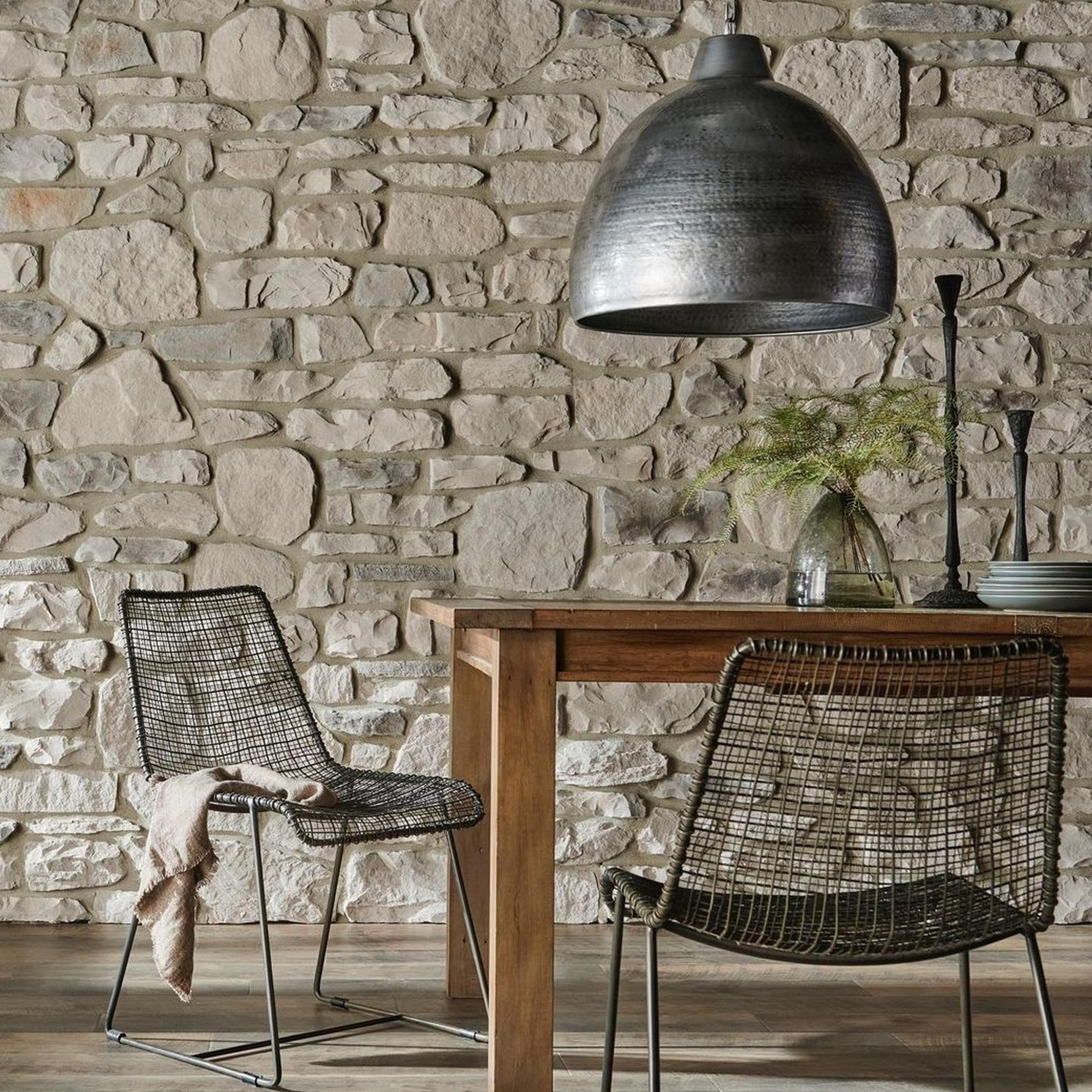 Hammered Steel Oversized Dome Pendant