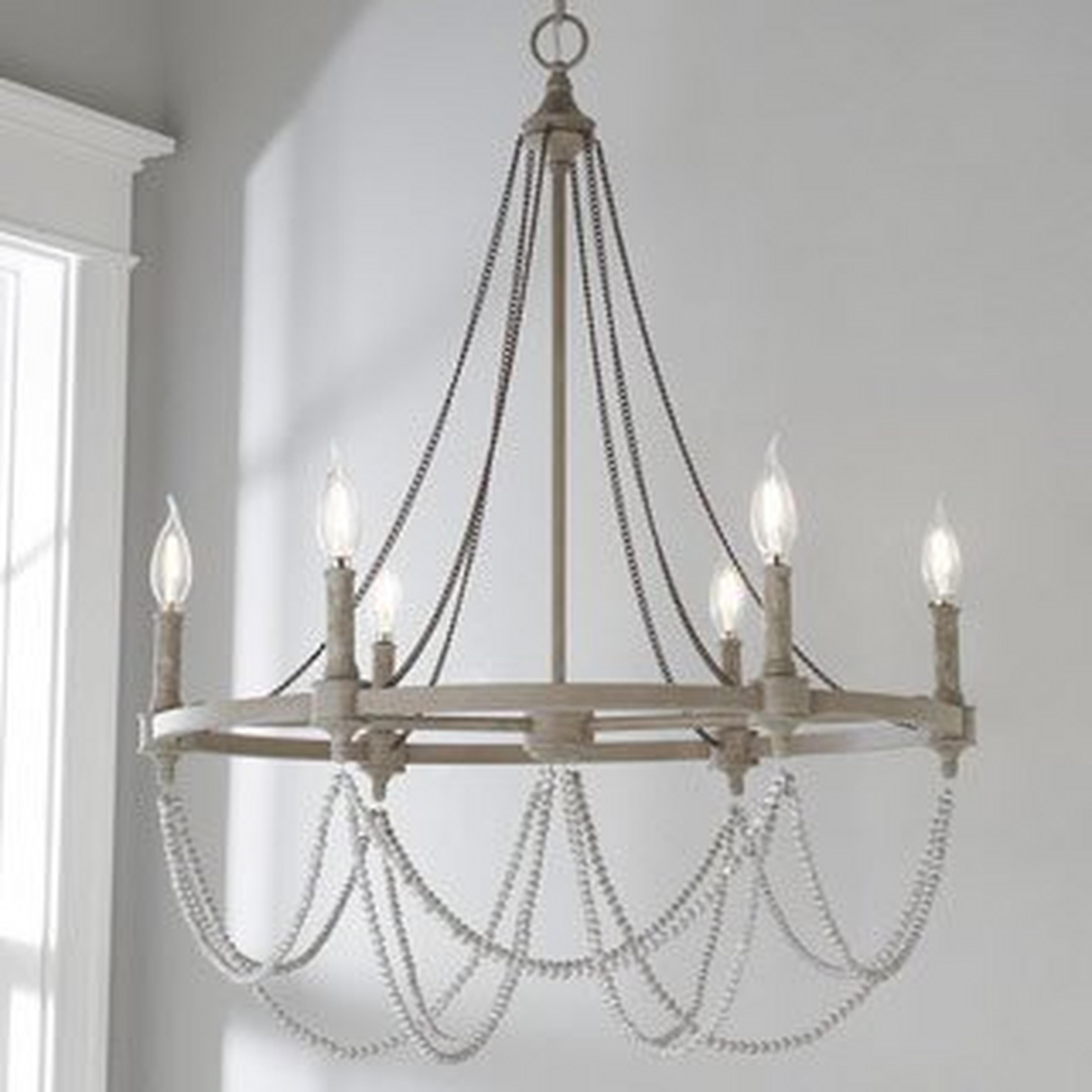 Elegant Rustic Drape 6-Light Chandelier