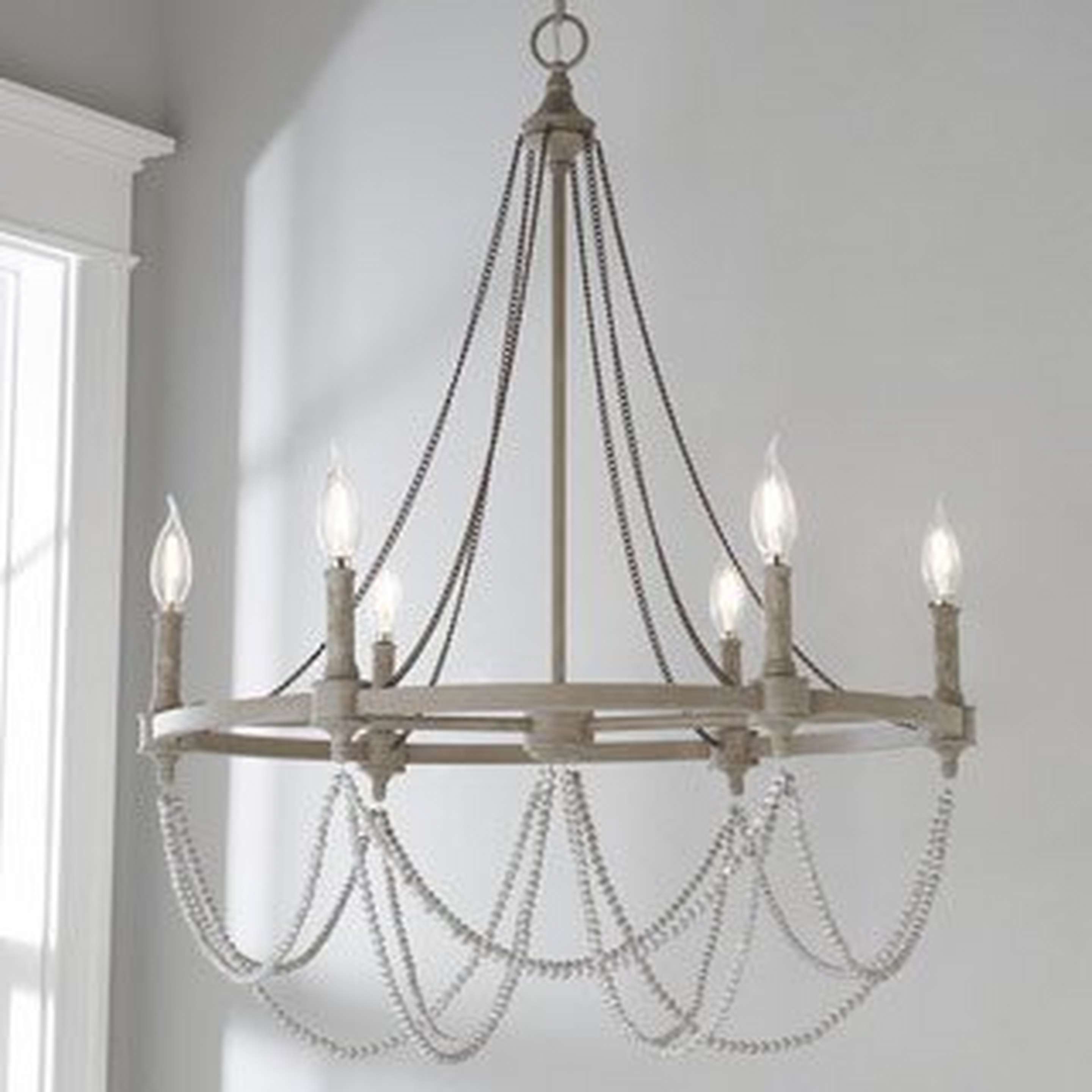 Elegant Rustic Drape 6-Light Chandelier