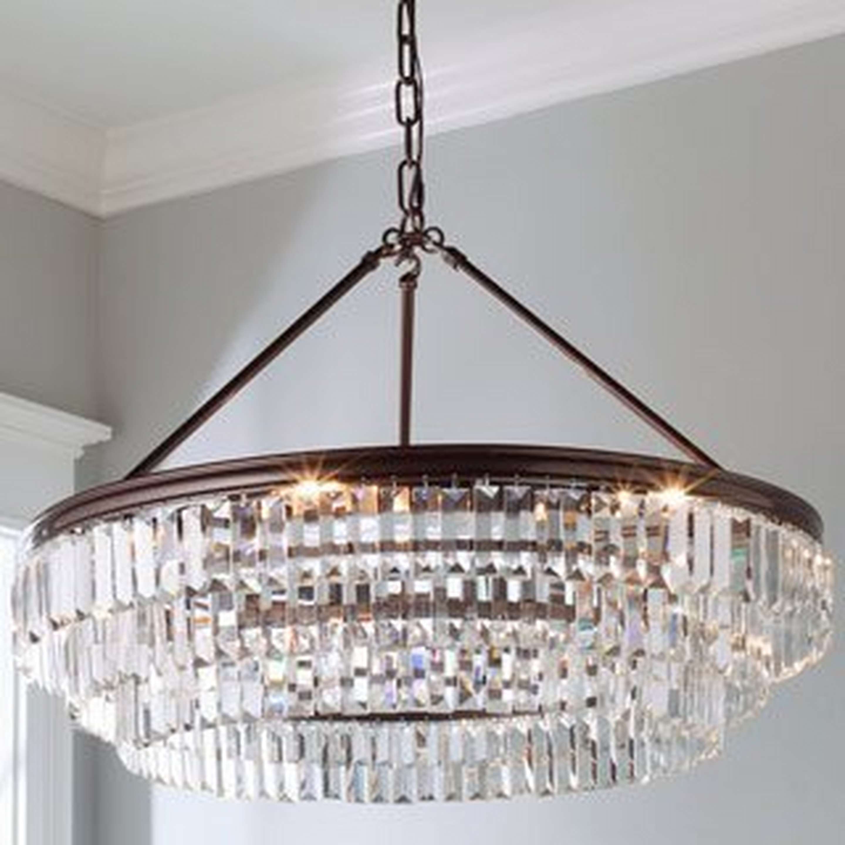 Prism Faceted Glass Layer Chandelier