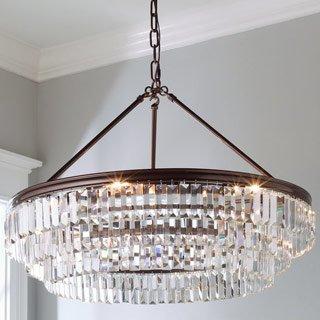 Distressed Bronze Entwined Ovals Farmhouse Chandelier