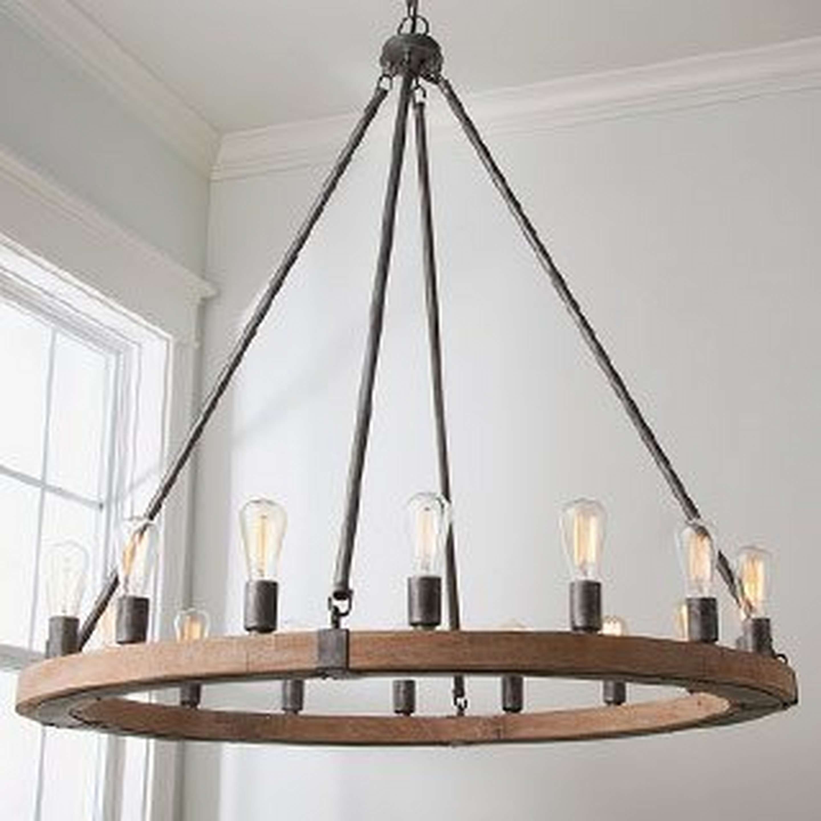Metal & Wood Industrial Farmhouse Chandelier