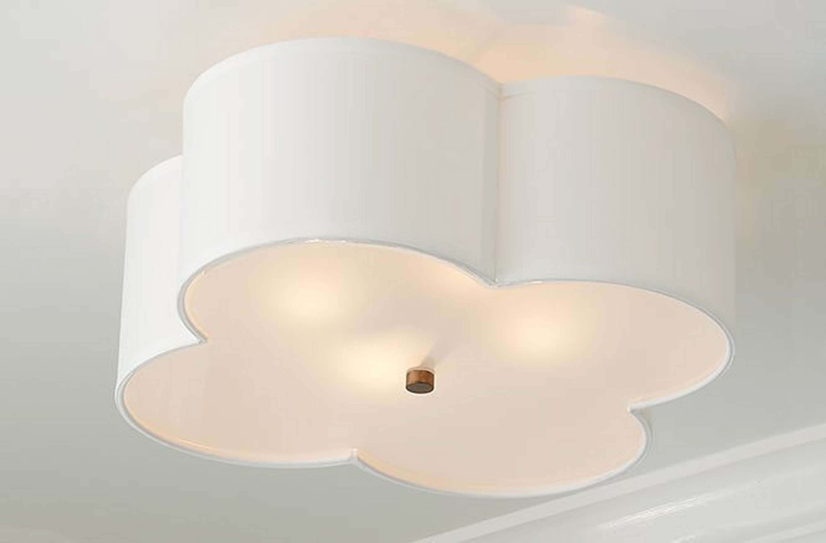 Scalloped Shade Semi Flush Mount Ceiling Light