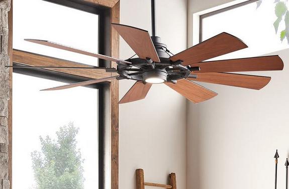 Kitchen ceiling fan with light