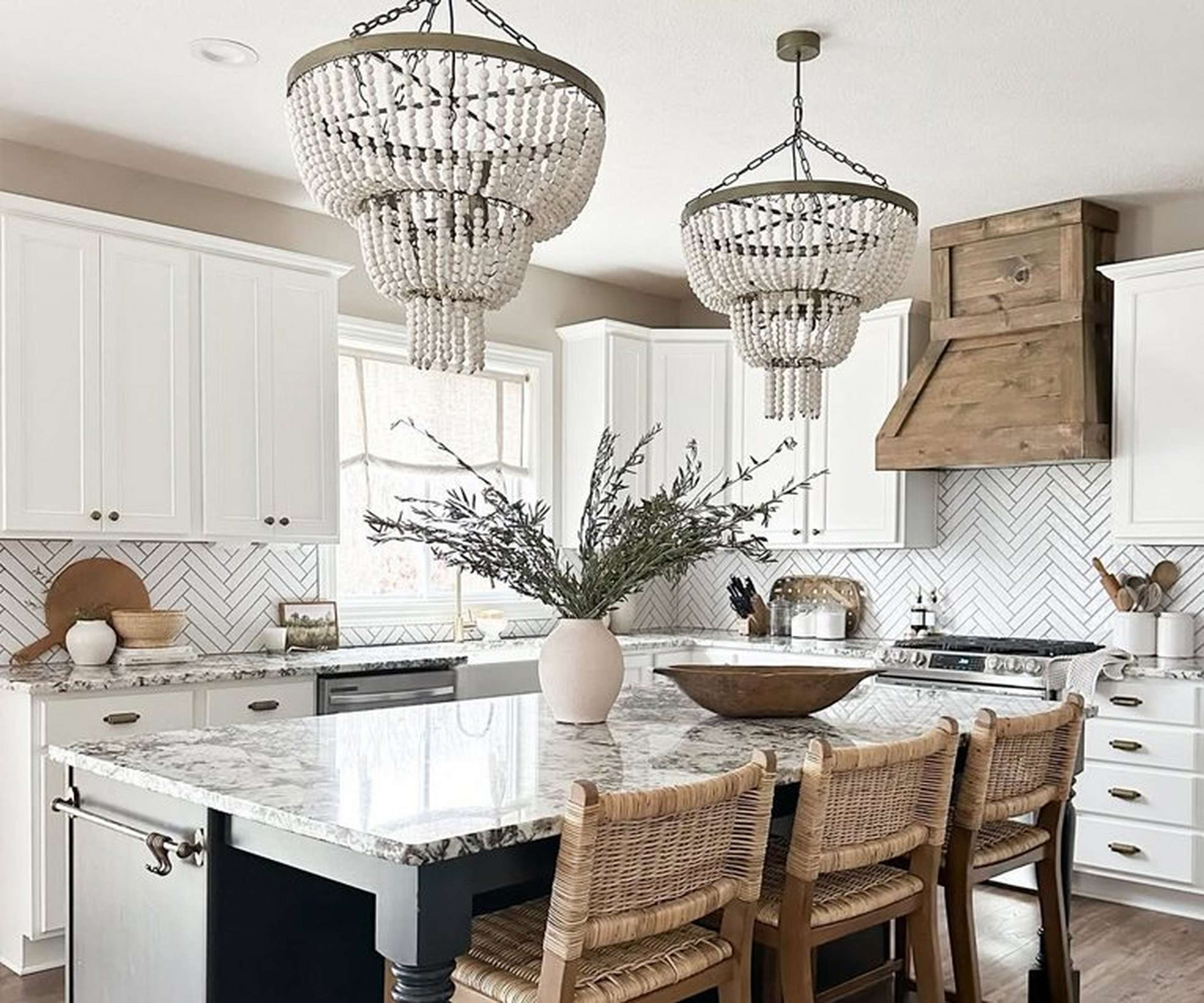 Tiered Basket Bead Chandelier